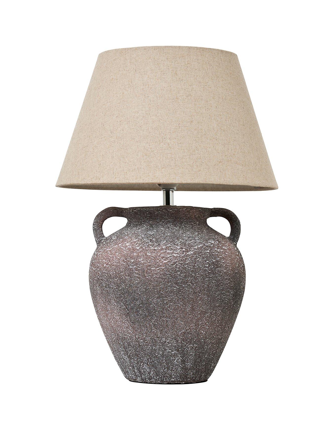 Image 2 of 5 of Very Home Textured Ceramic Urn Table Lamp