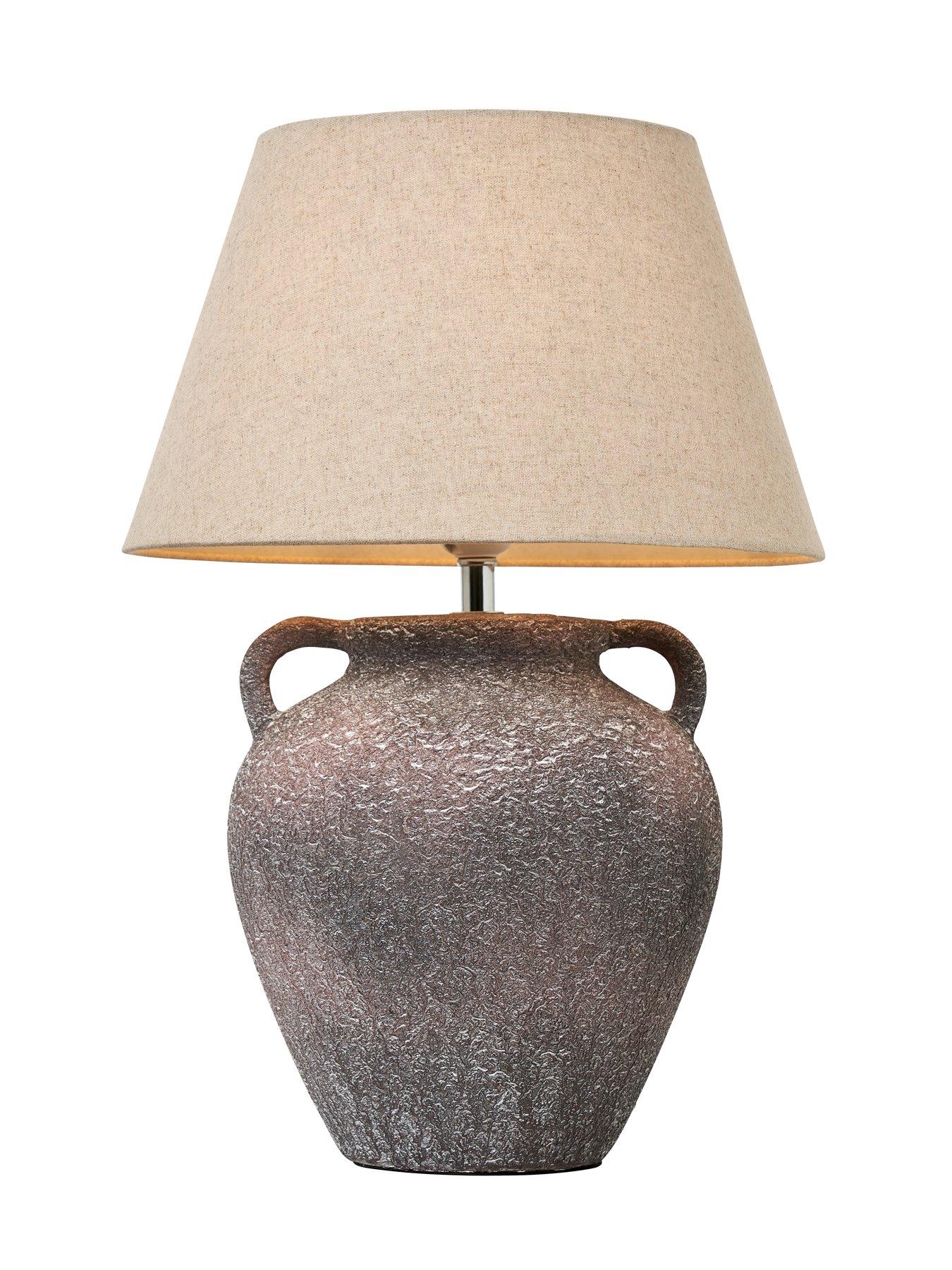 Image 3 of 5 of Very Home Textured Ceramic Urn Table Lamp