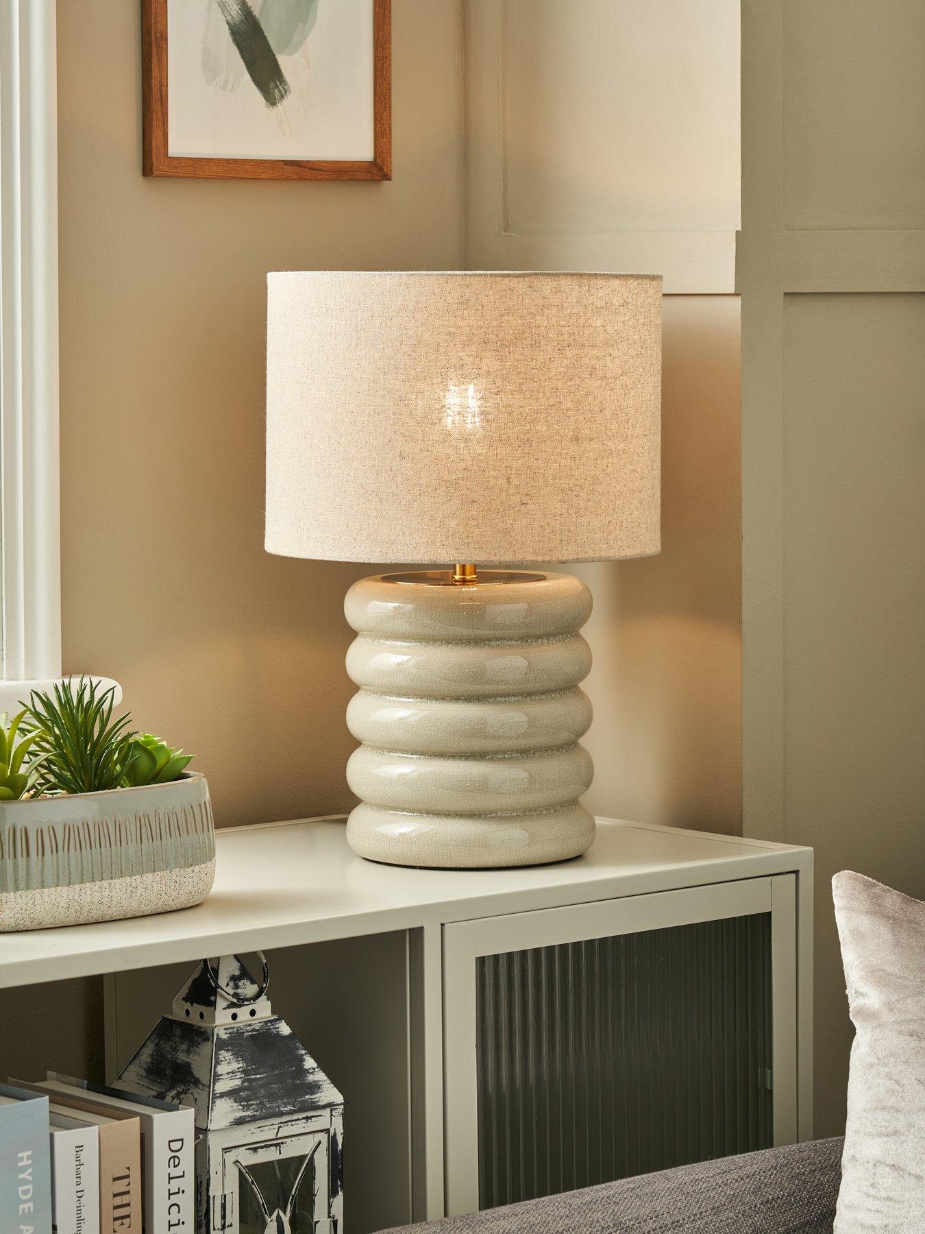 undefined Flump Crackle Glaze Ceramic Table Lamp