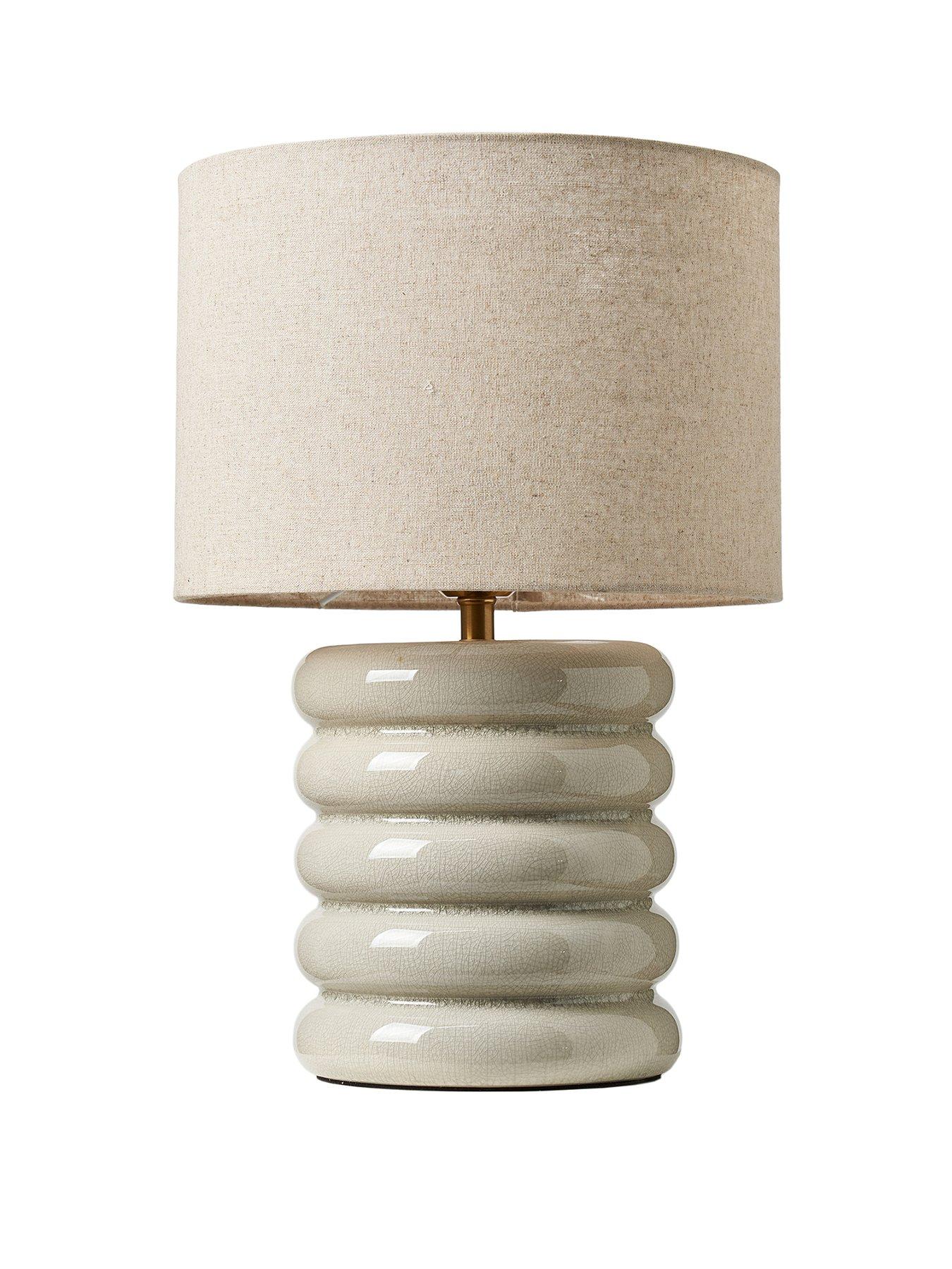 Image 2 of 5 of BHS Flump Crackle Glaze Ceramic Table Lamp