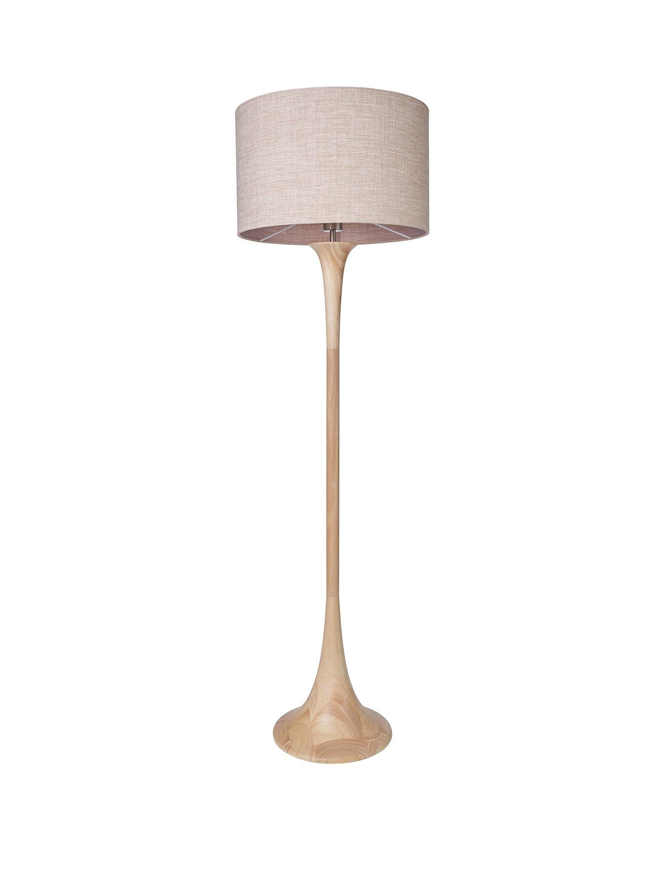 stillFront image of the-very-collection-turned-wooden-base-floor-lamp