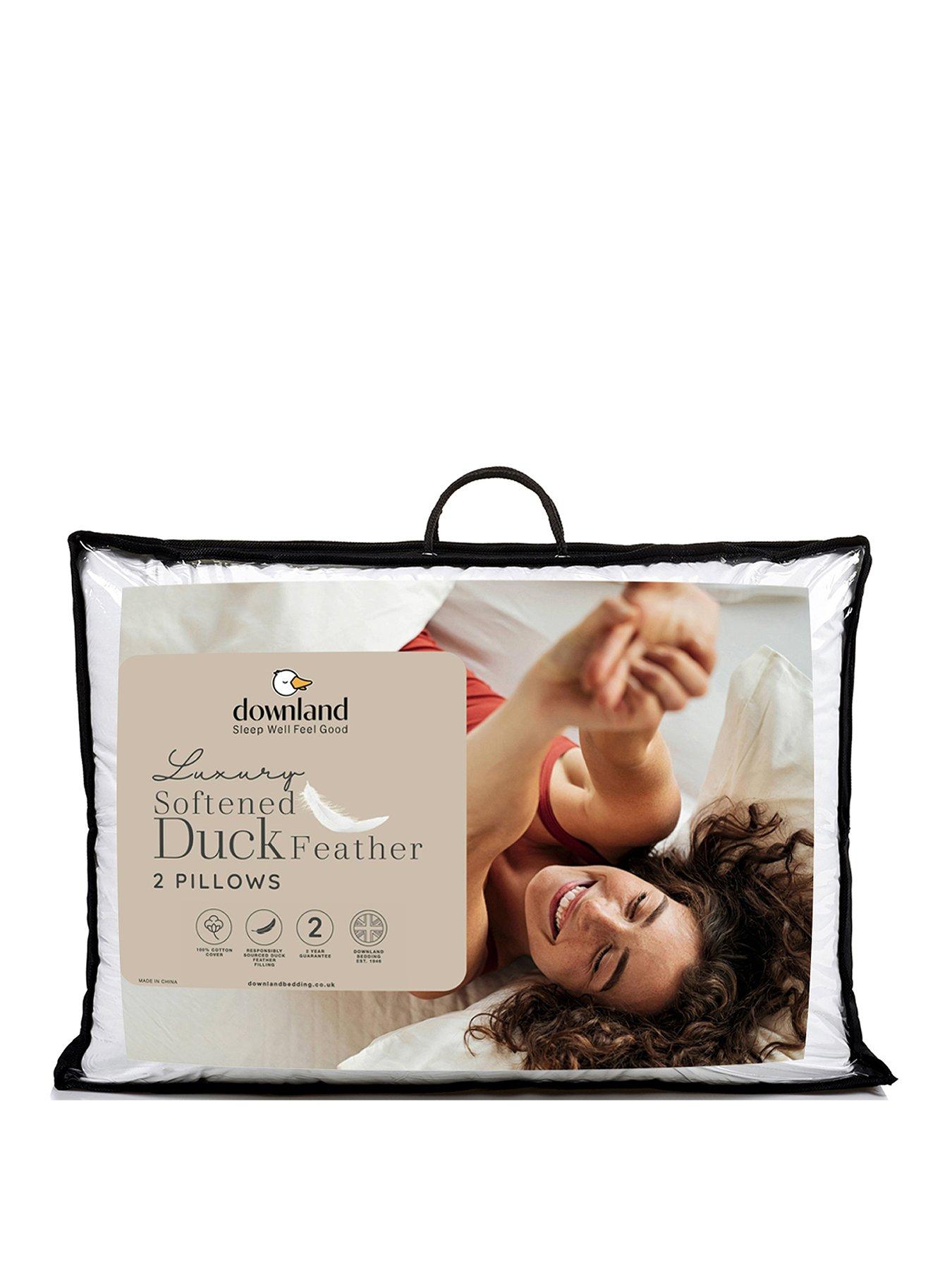 Image 1 of 5 of The Very Collection Softened Duck Feather Pillow Pair