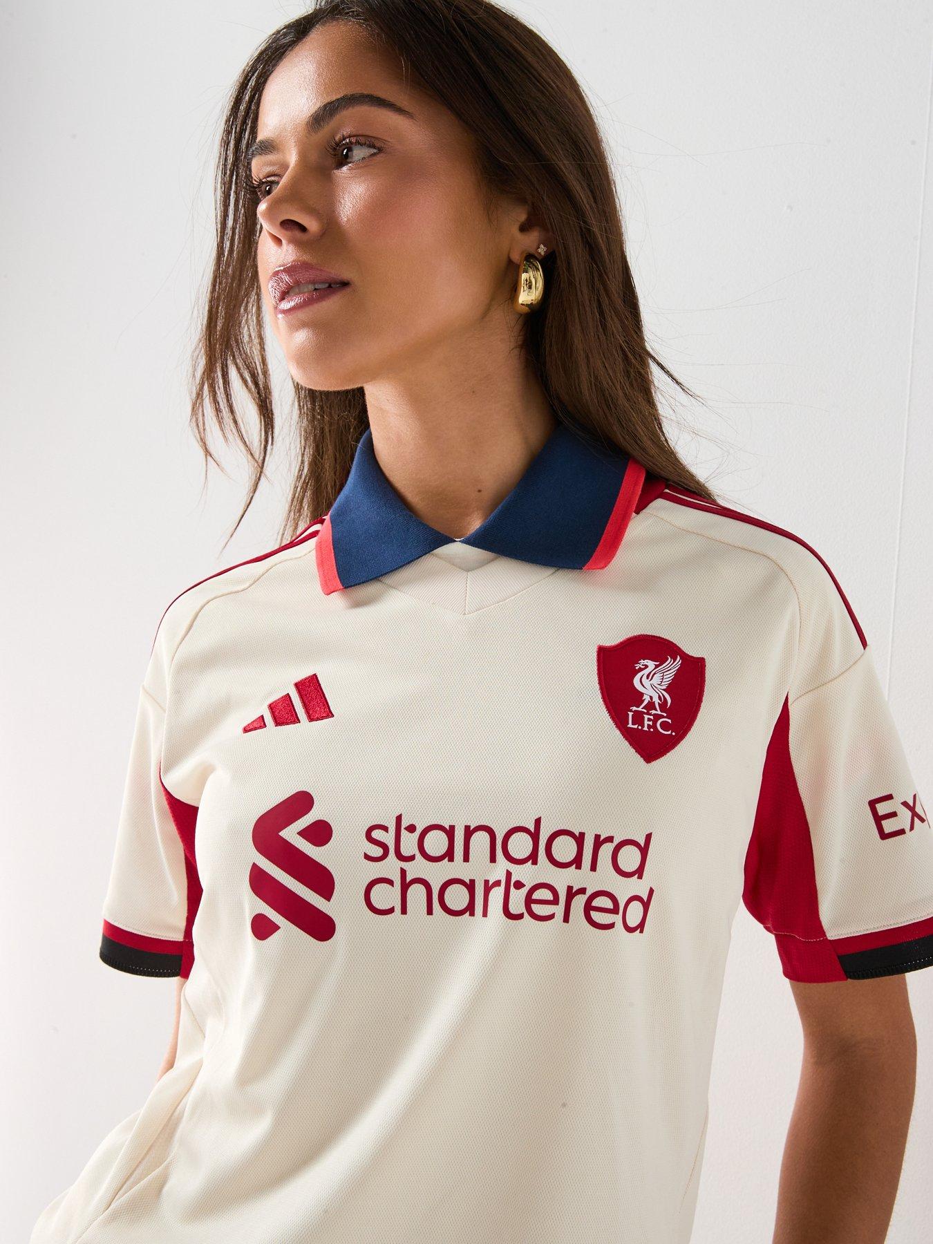Image 4 of 6 of adidas Liverpool Women's 25/26 Away Stadium Replica Shirt -&nbsp;White