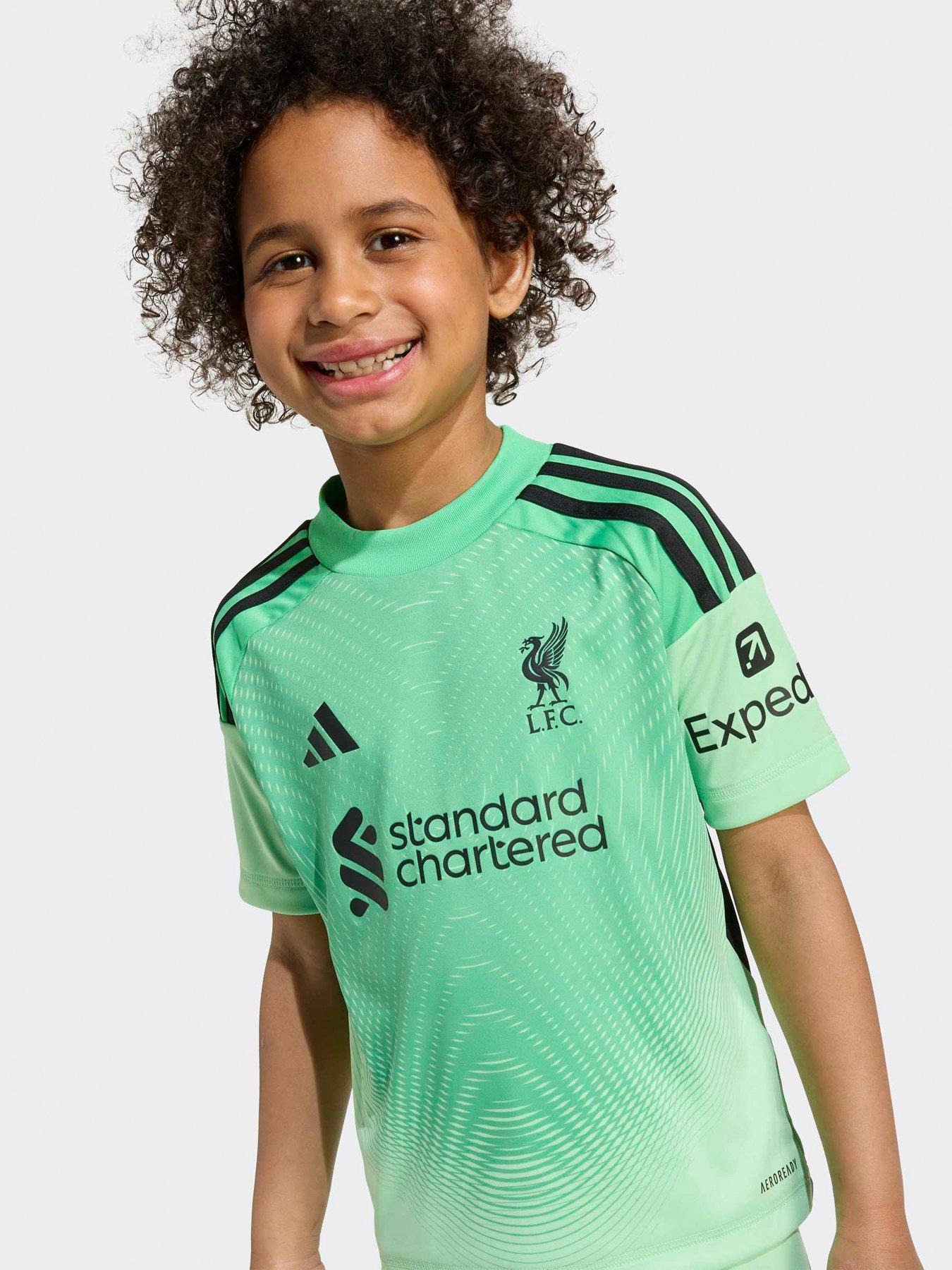 adidas Liverpool 25/26 Away Goal Keeper Mini Kit -Green Littlewoods