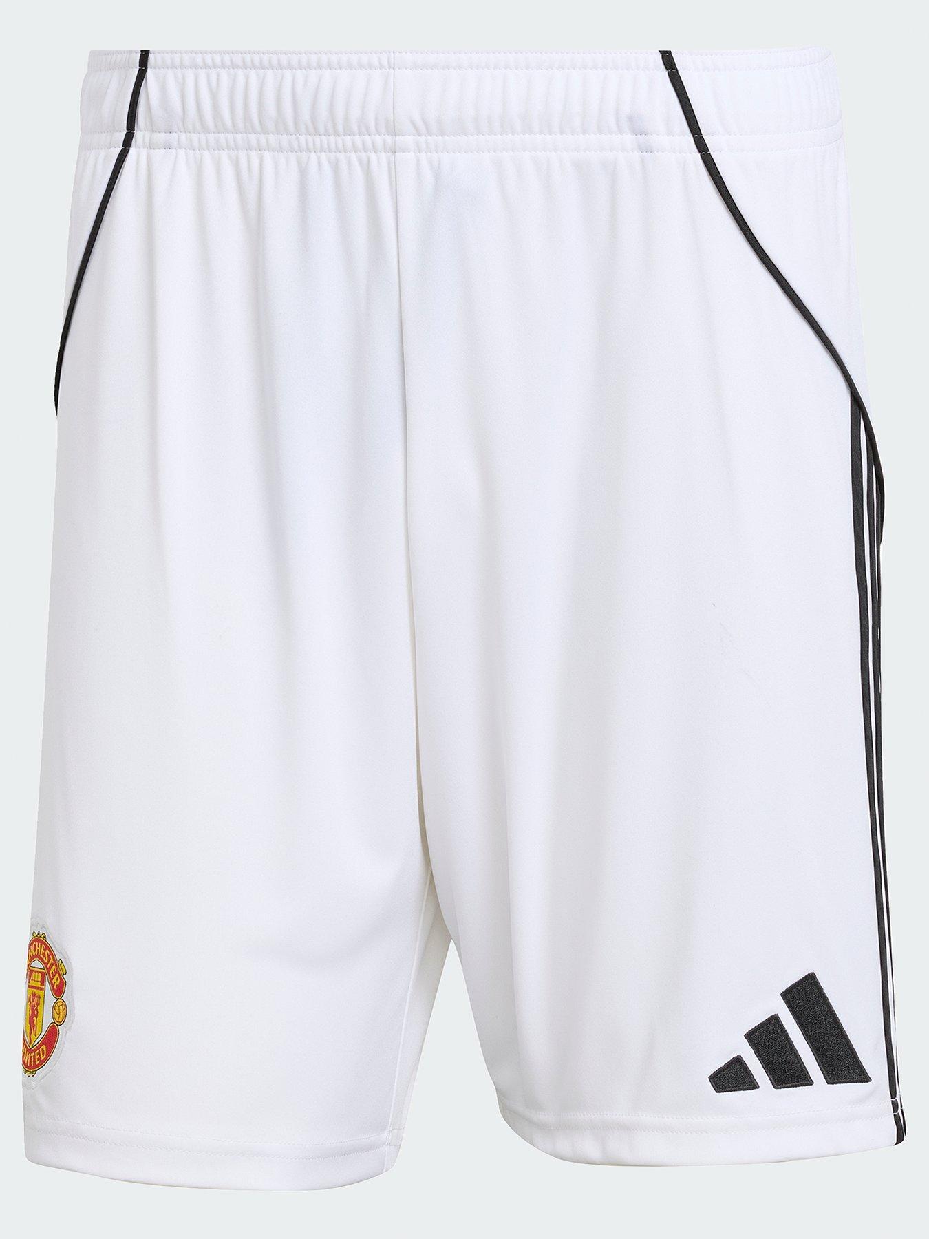 adidas Manchester United Mens 25/26 Home Stadium Shorts - White