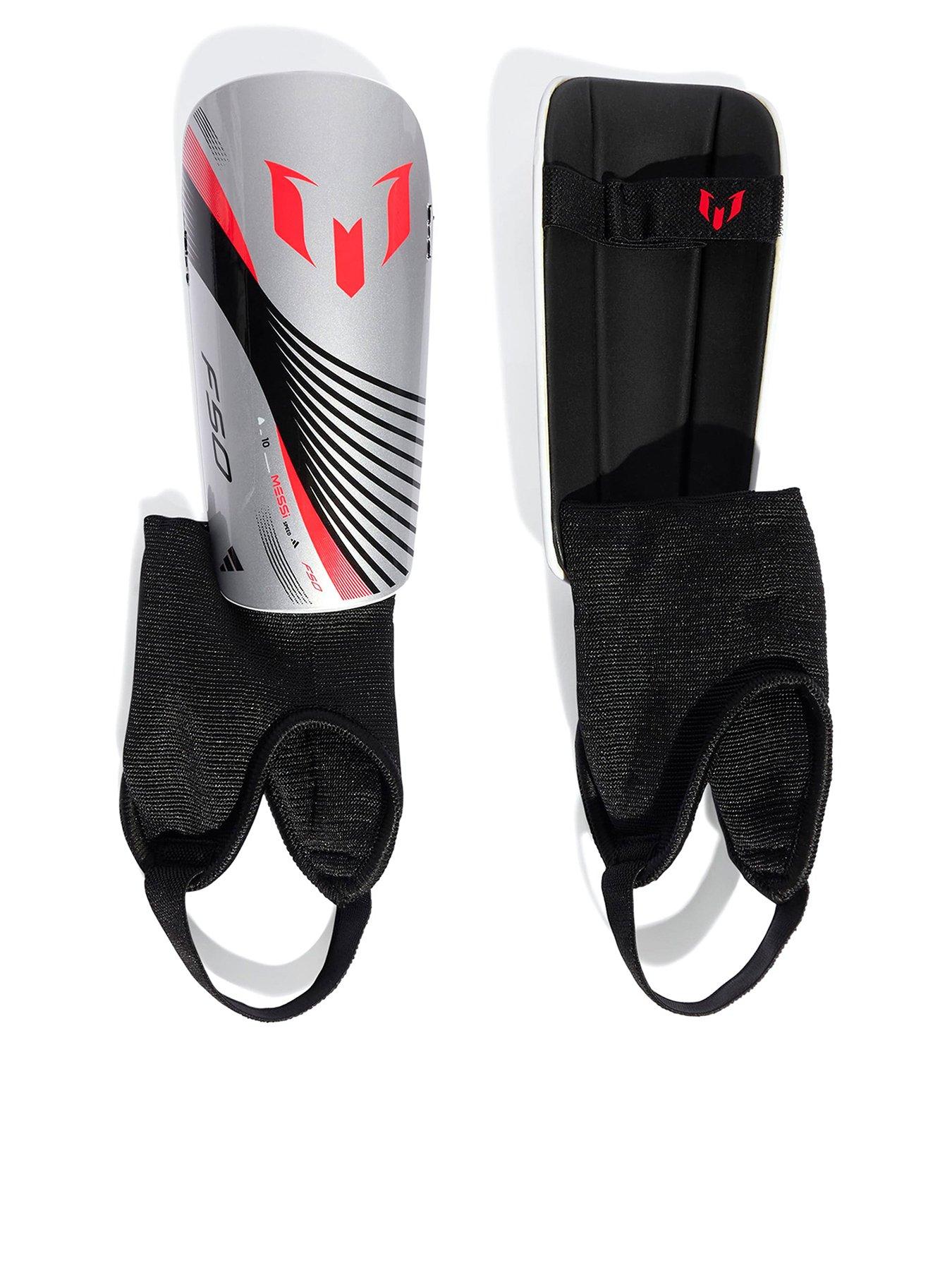 adidas-junior-messi-shin-guard-silver-metallic-lucid-red-black