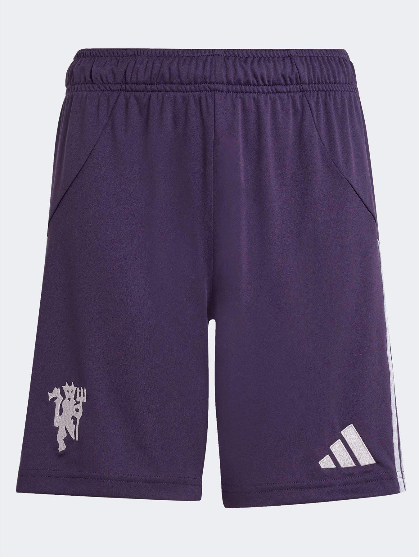 Image 1 of 3 of adidas Manchester United Junior 25/26 Away Stadium Shorts - Purple