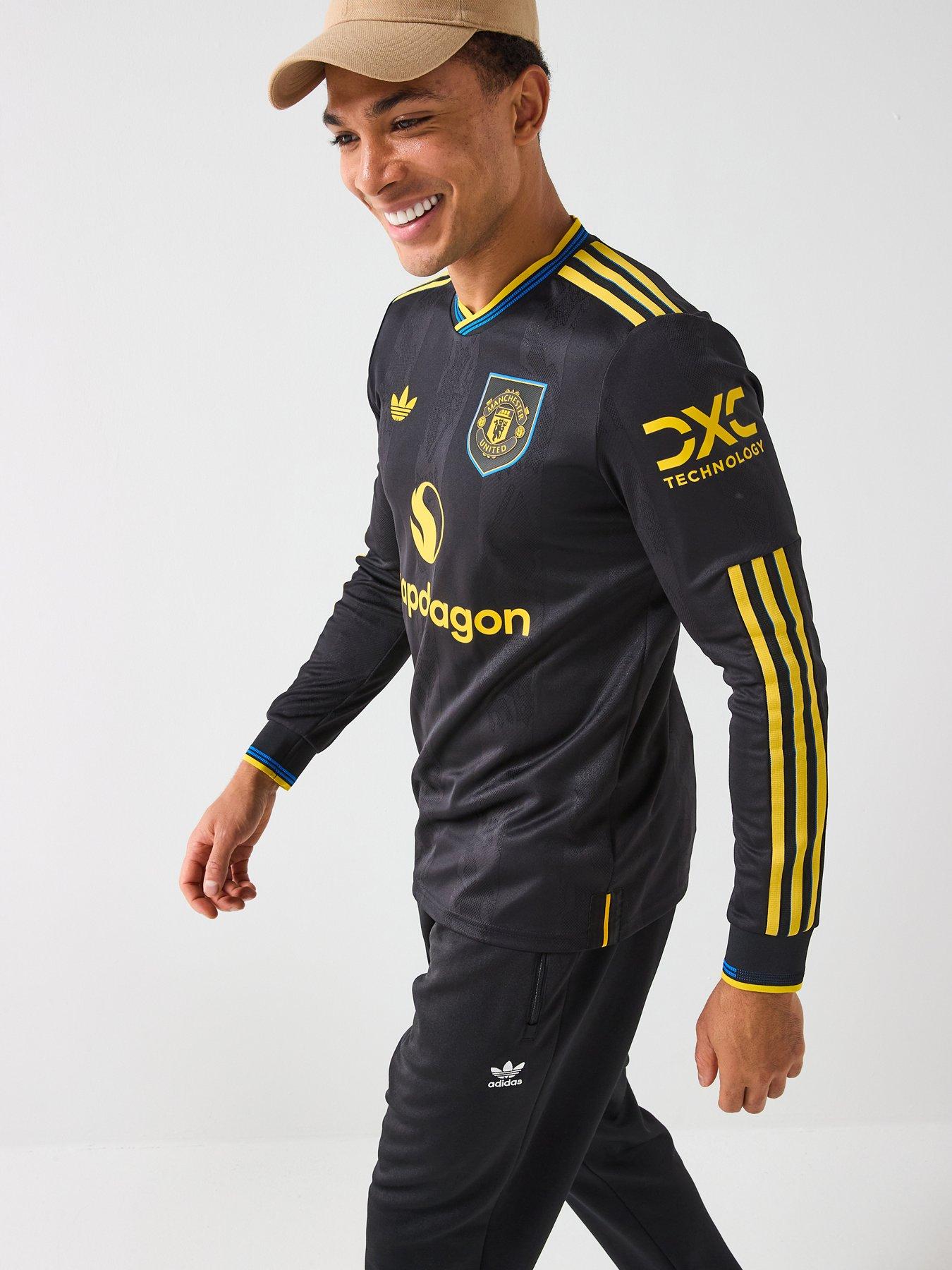  image of adidas-manchester-united-mens-authentic-long-sleeve-2526-third-replica-shirt-black