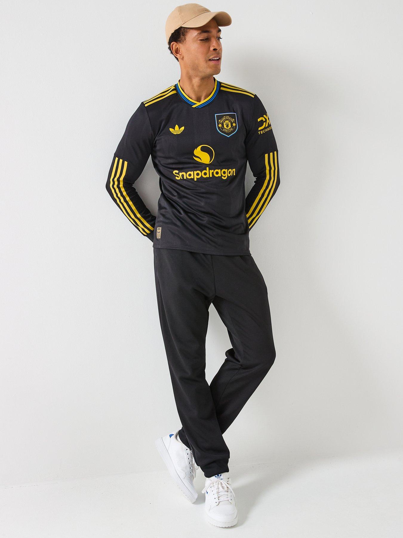  image of adidas-manchester-united-mens-authentic-long-sleeve-2526-third-replica-shirt-black