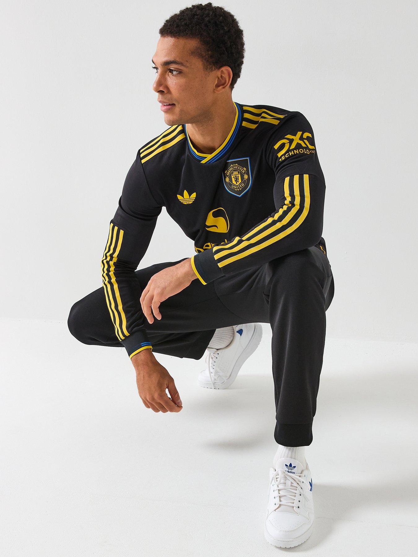  image of adidas-manchester-united-mens-authentic-long-sleeve-2526-third-replica-shirt-black