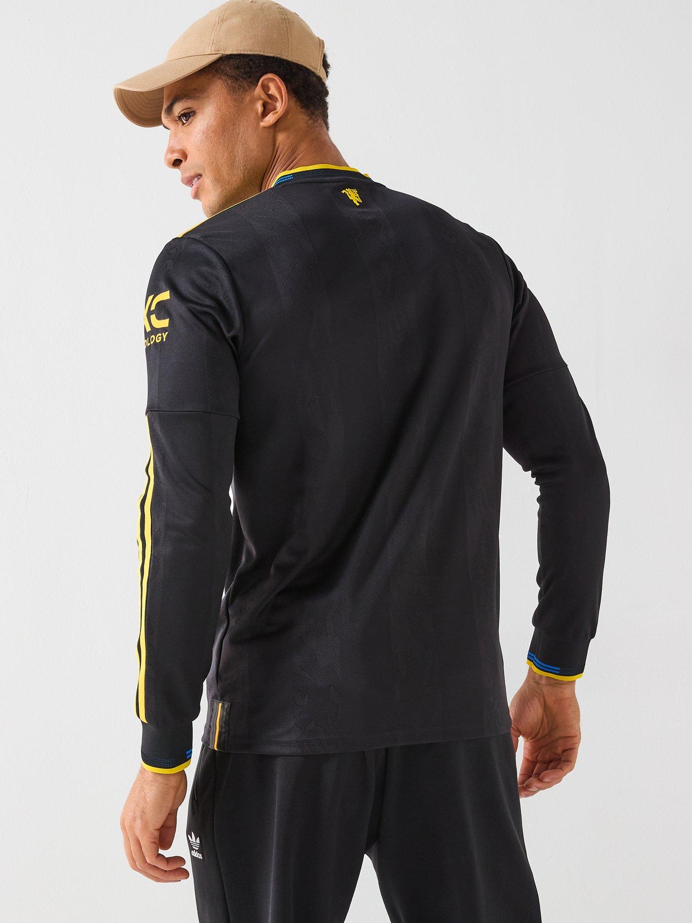  image of adidas-manchester-united-mens-authentic-long-sleeve-2526-third-replica-shirt-black