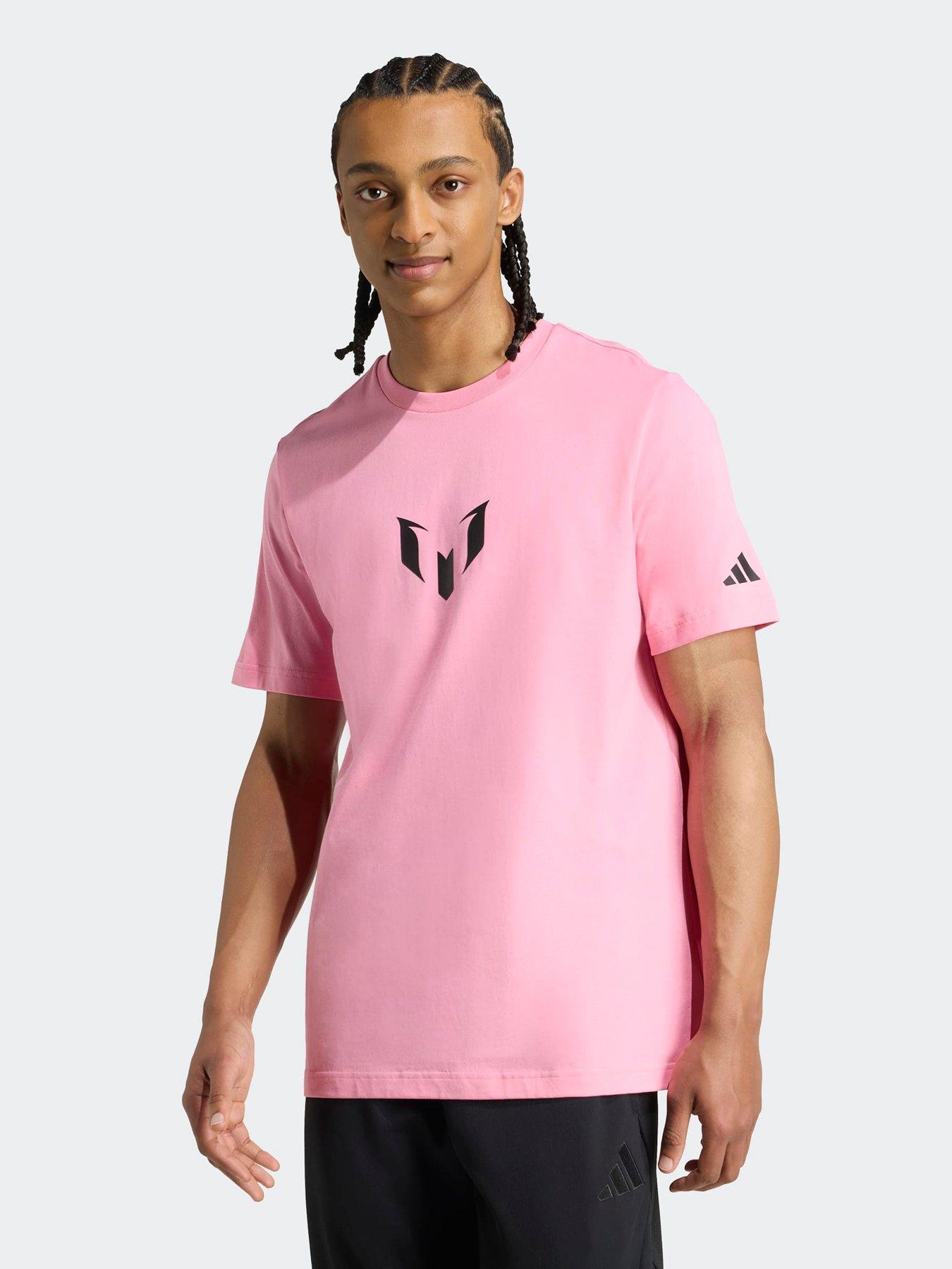 adidas Mens Messi 10 Tee-Pink