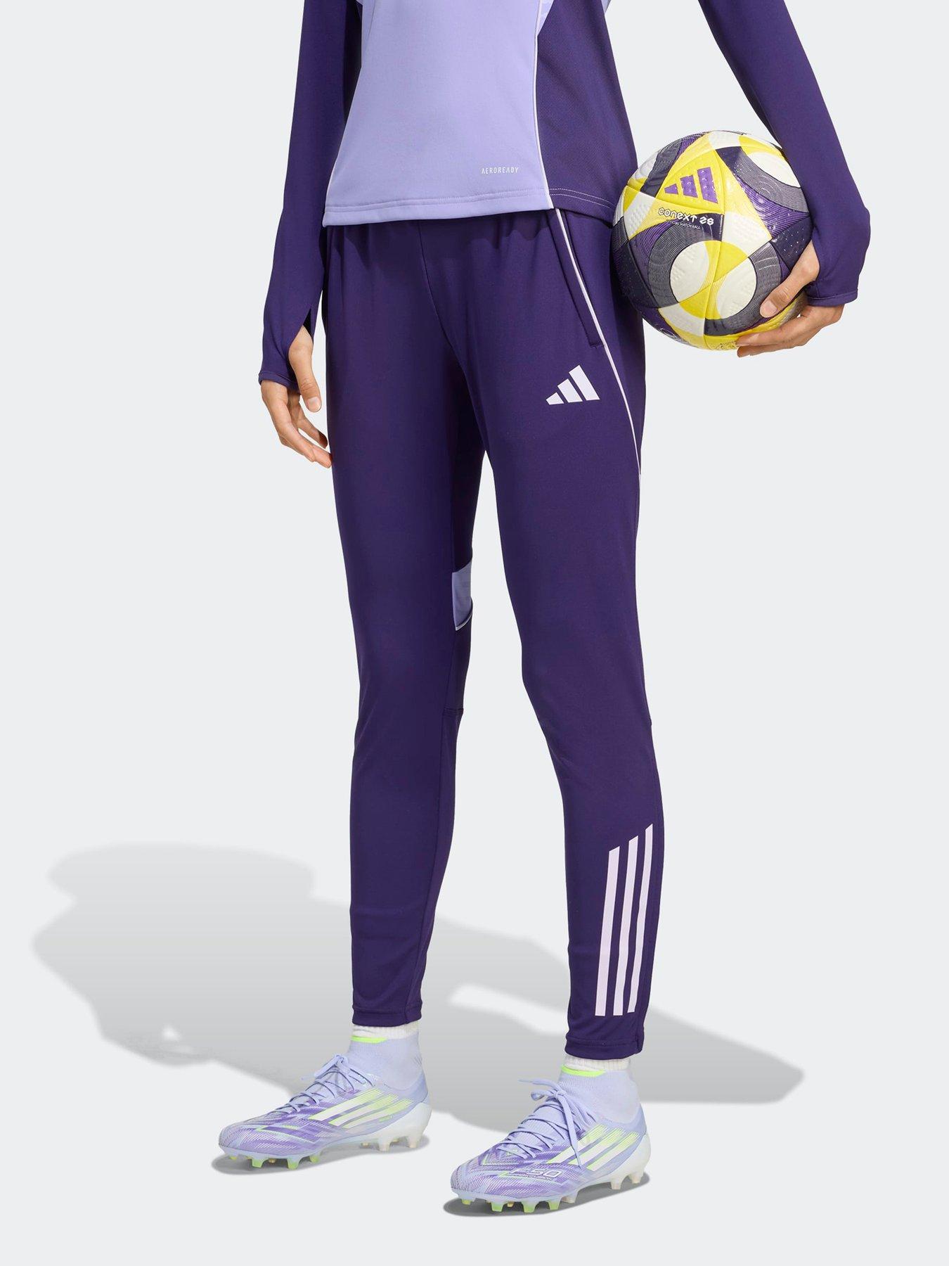 adidas Womens Tiro 25 Training Pant-Purple/Black