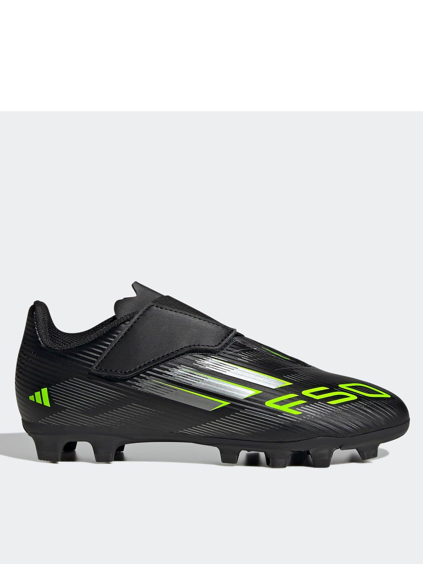 undefined Junior F50 Club Velcro Astro Firm Ground Football Boots - Black