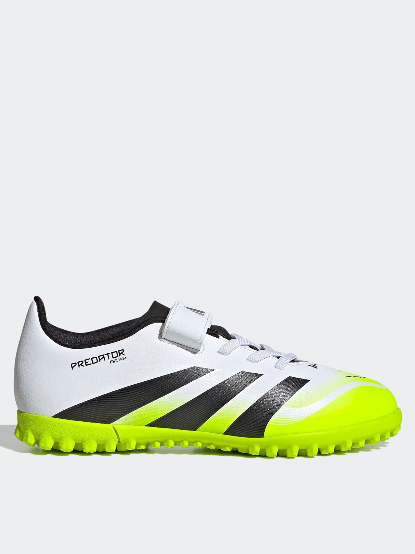 undefined Junior Predator Club Hook  &  Loop Astro Turf Football Boots - White