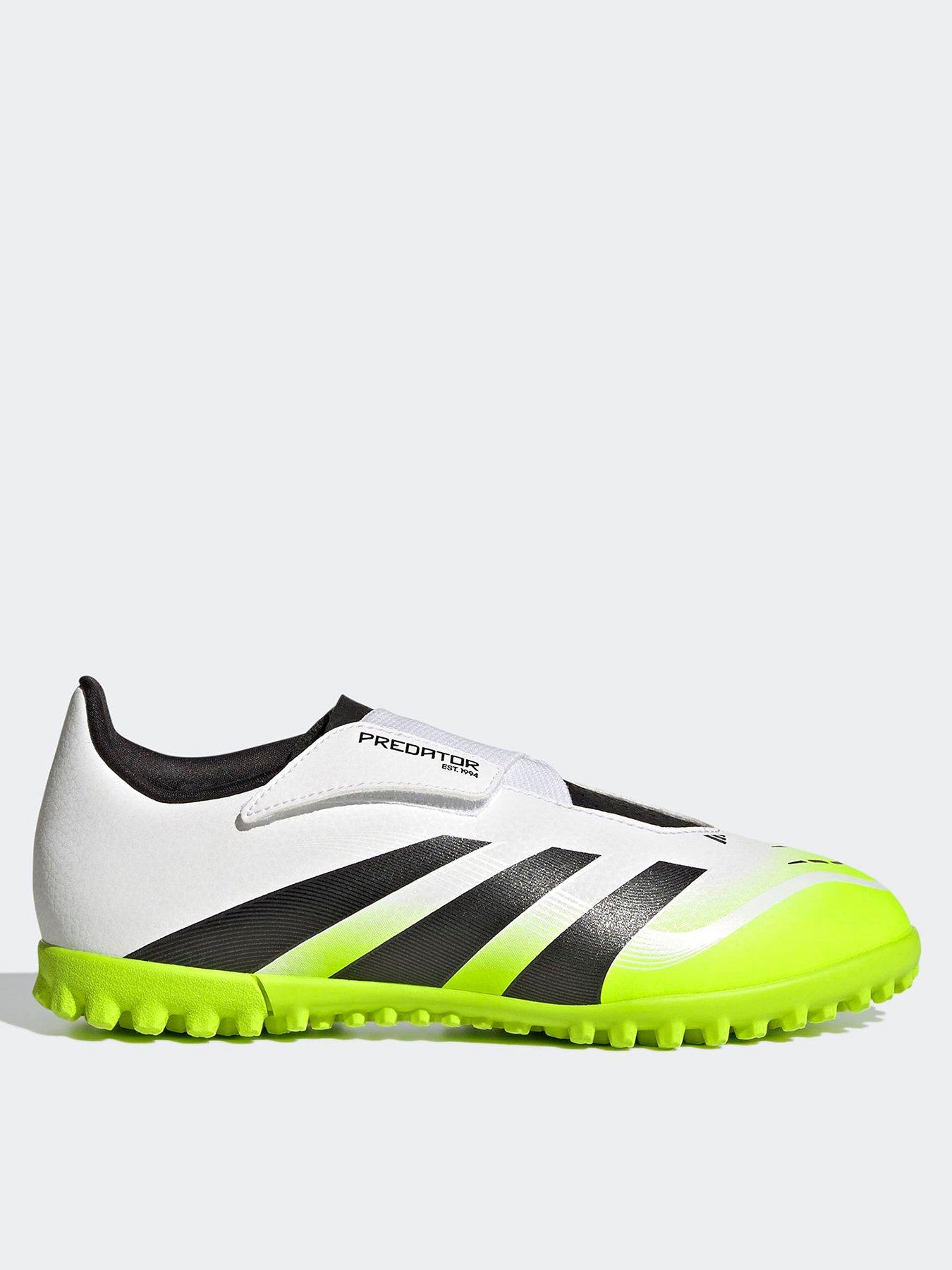 undefined Junior Predator Club Velcro Hook and Loop Football Boots - White