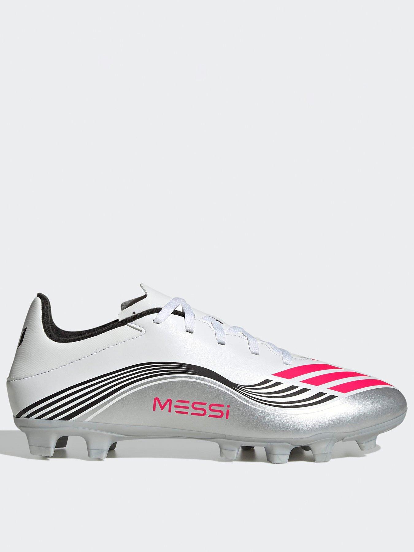 Image 1 of 6 of adidas Mens F50 Messi Club Firm Ground Football Boots - White