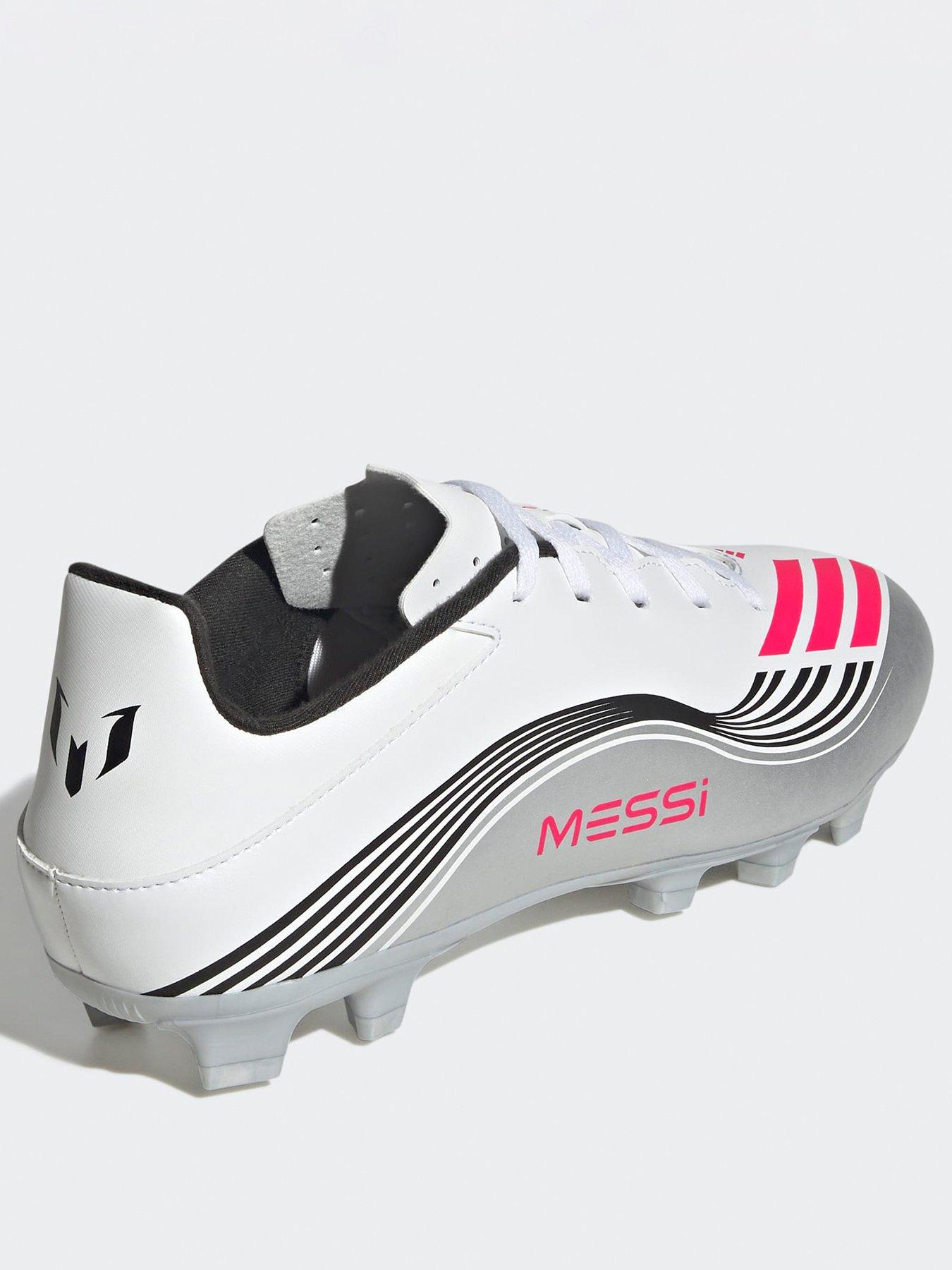 Image 3 of 6 of adidas Mens F50 Messi Club Firm Ground Football Boots - White
