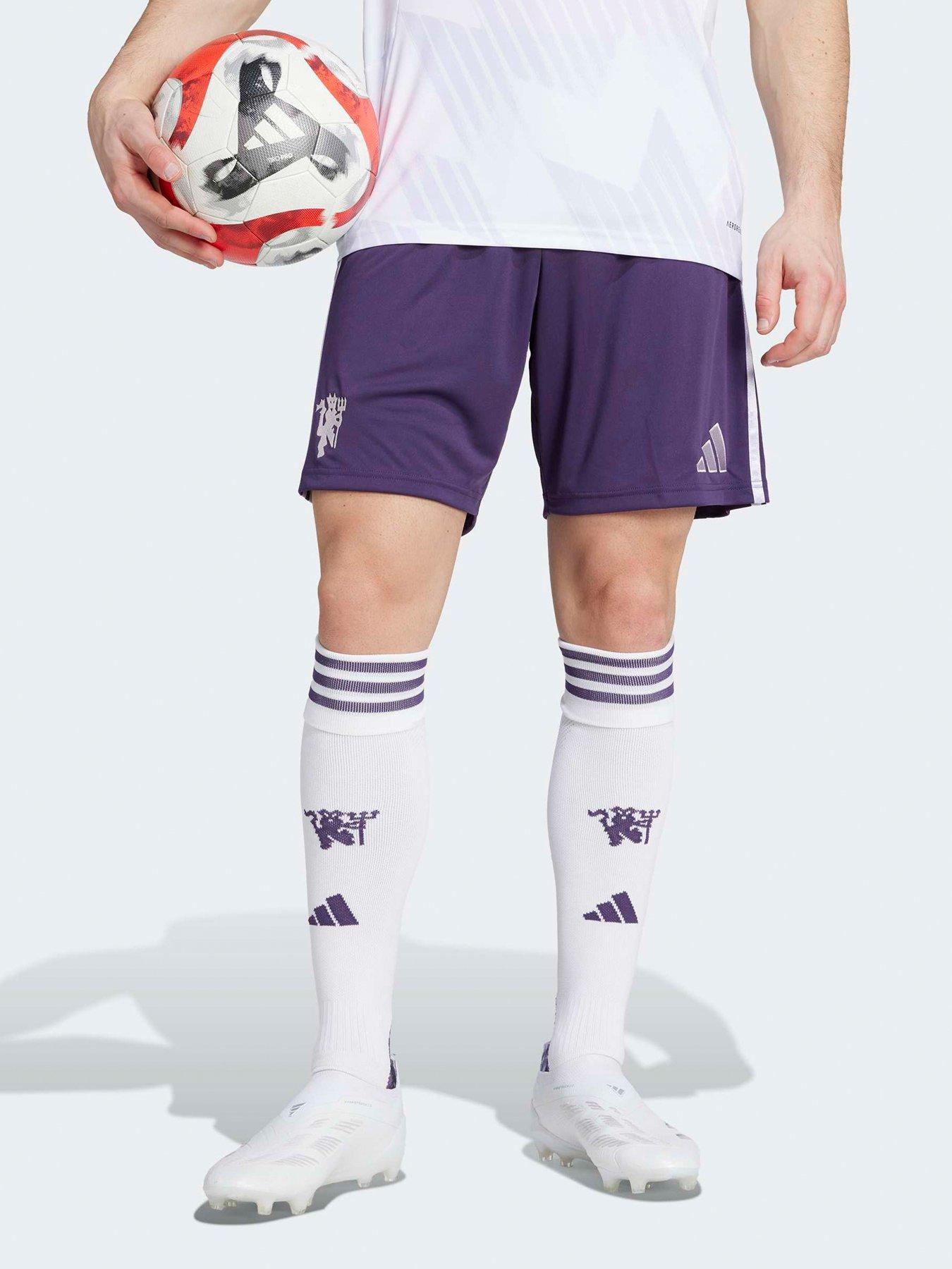Image 2 of 3 of adidas Manchester United Mens 25/26 Away Stadium Shorts - Purple