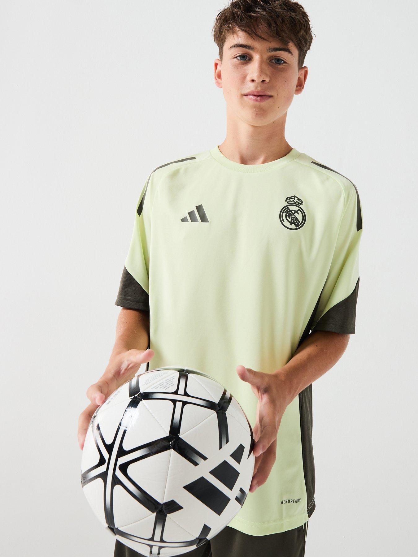 adidas Junior Real Madrid Training Jersey - Lime