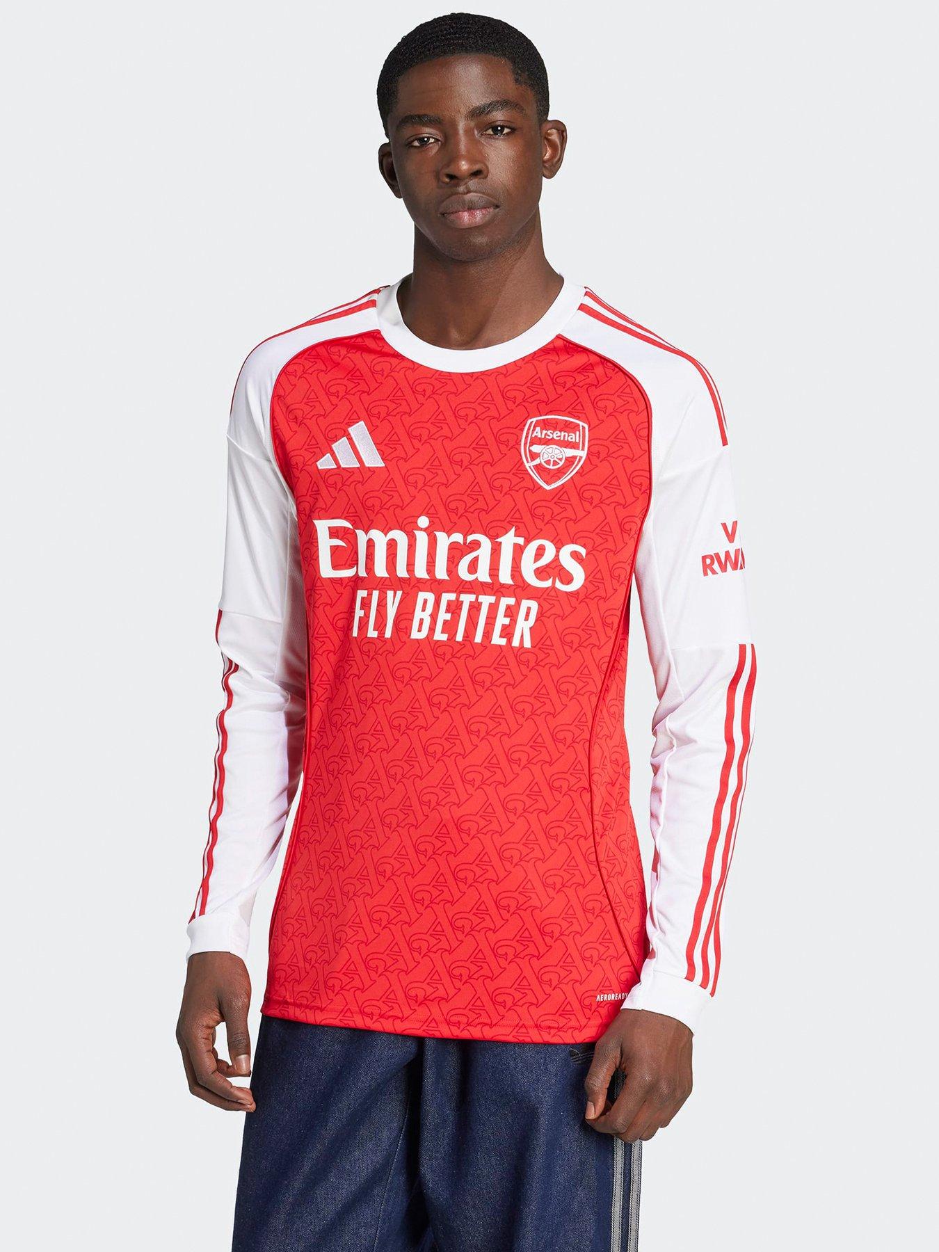 Image 1 of 6 of adidas Arsenal Mens 25/26 Home Long Sleeve Stadium Replica Shirt - Red