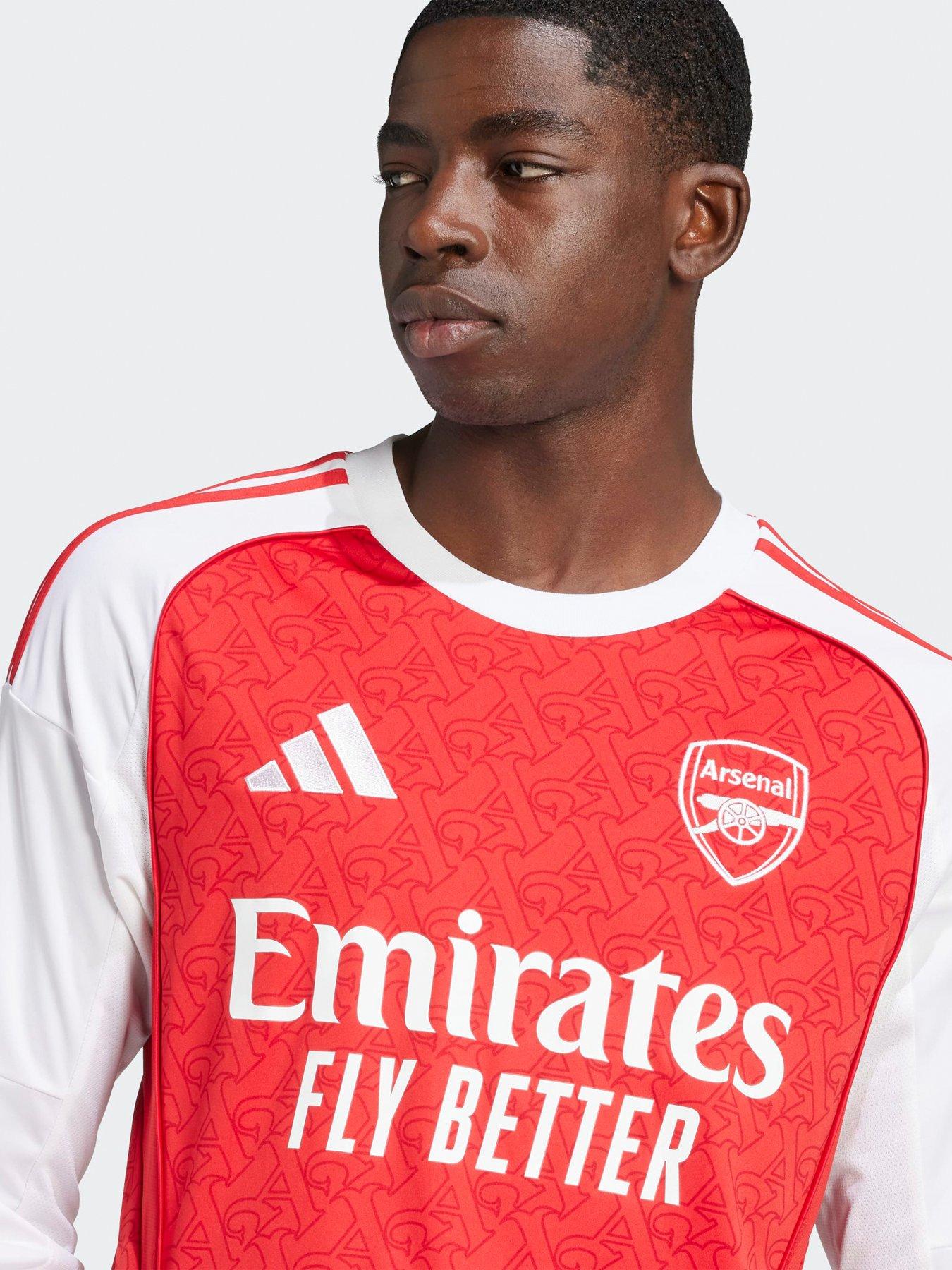 Image 4 of 6 of adidas Arsenal Mens 25/26 Home Long Sleeve Stadium Replica Shirt - Red