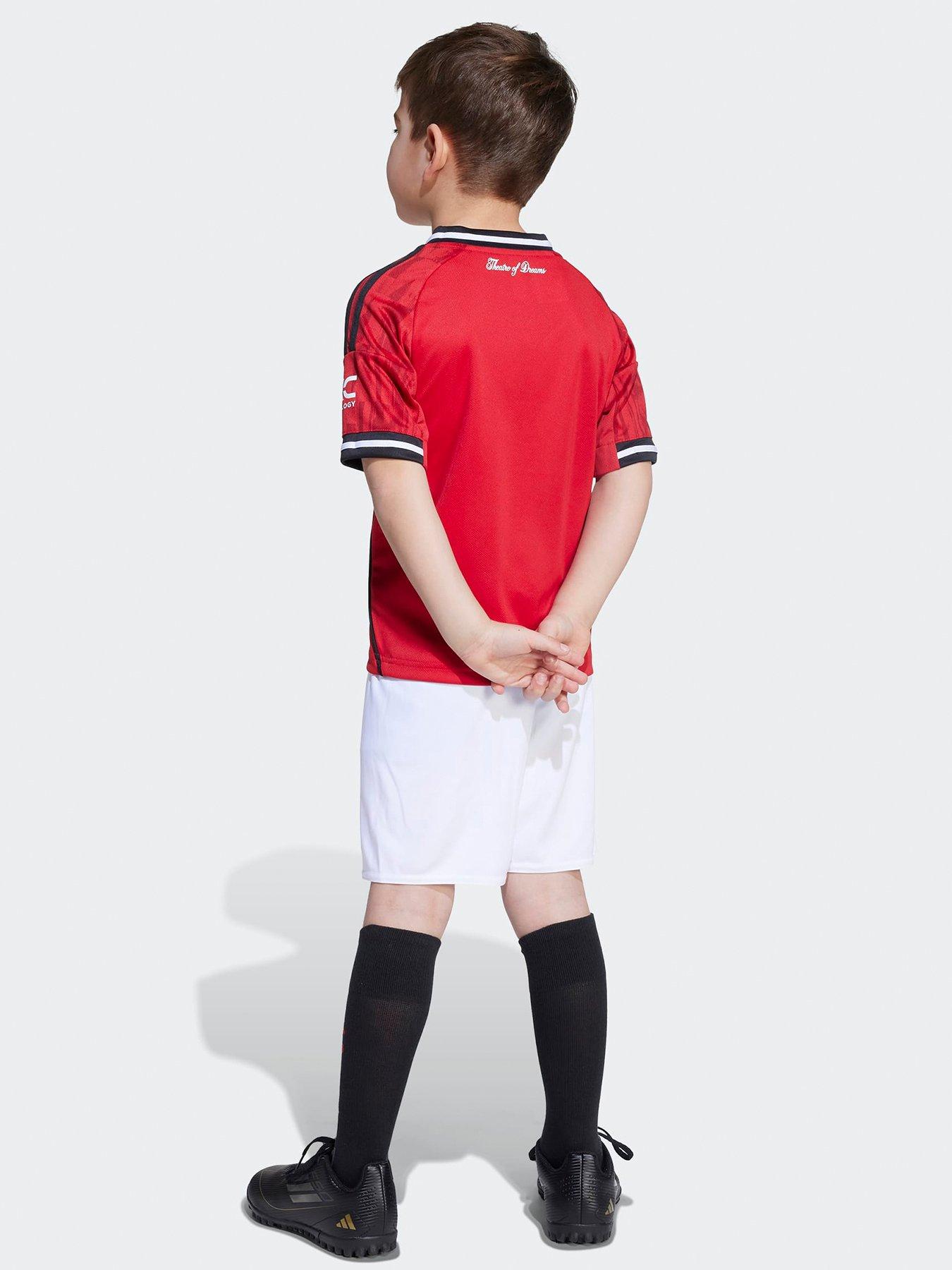  image of adidas-manchester-united-mini-kit-2526-home-full-kit-red