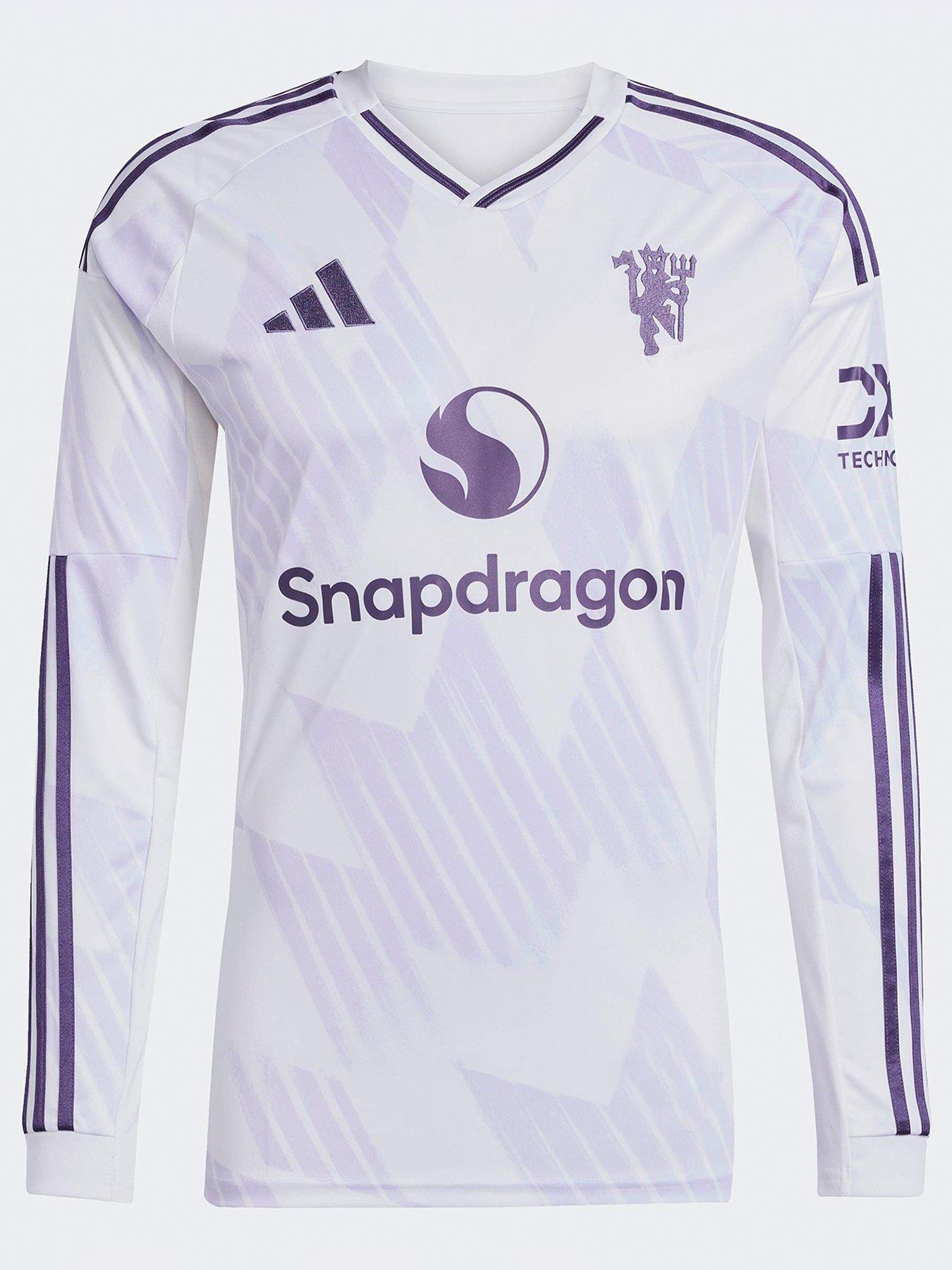 undefined Manchester United Mens 25/26 Away Long Sleeve Stadium Replica Shirt - White