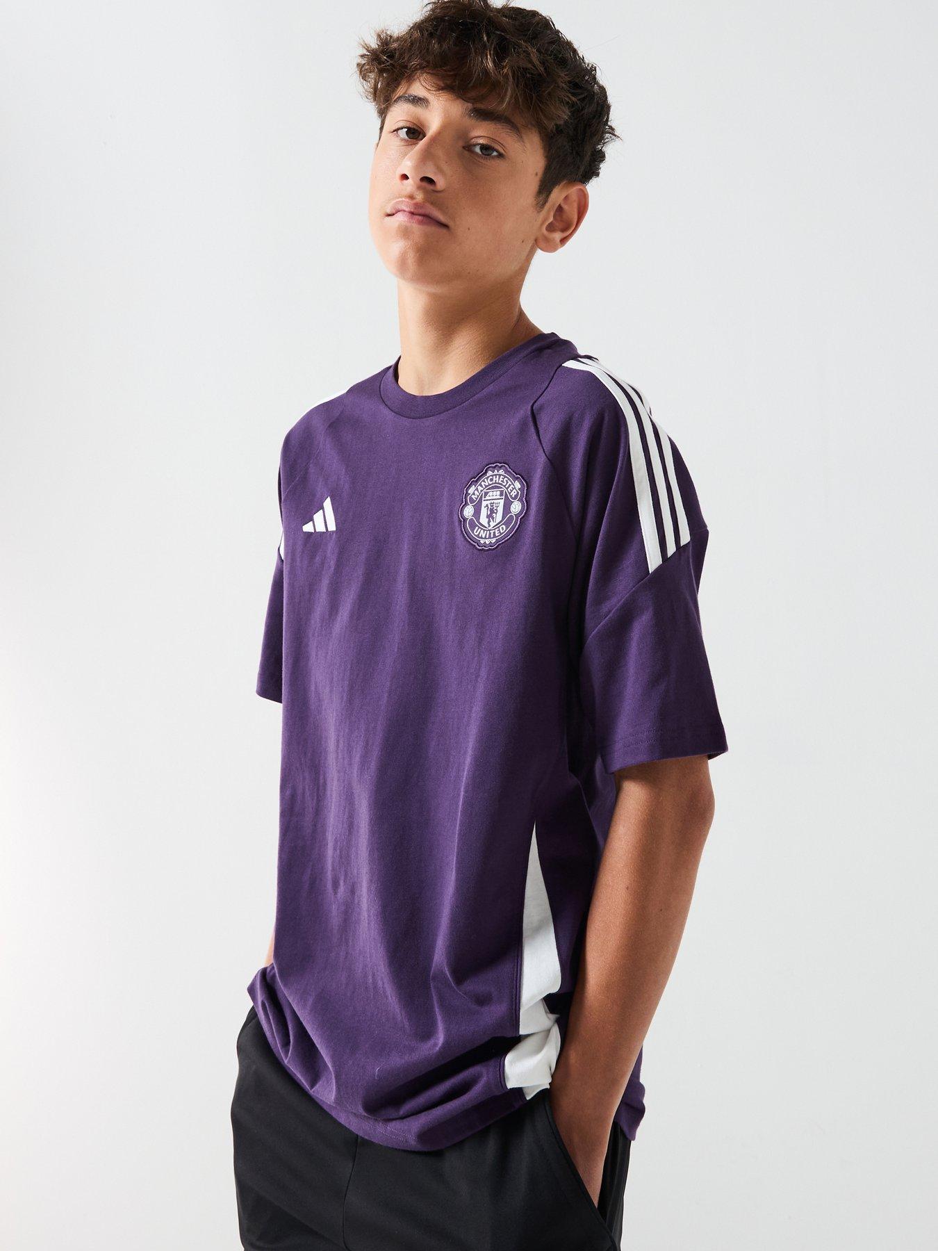 adidas Junior Manchester United Training Tee - Purple