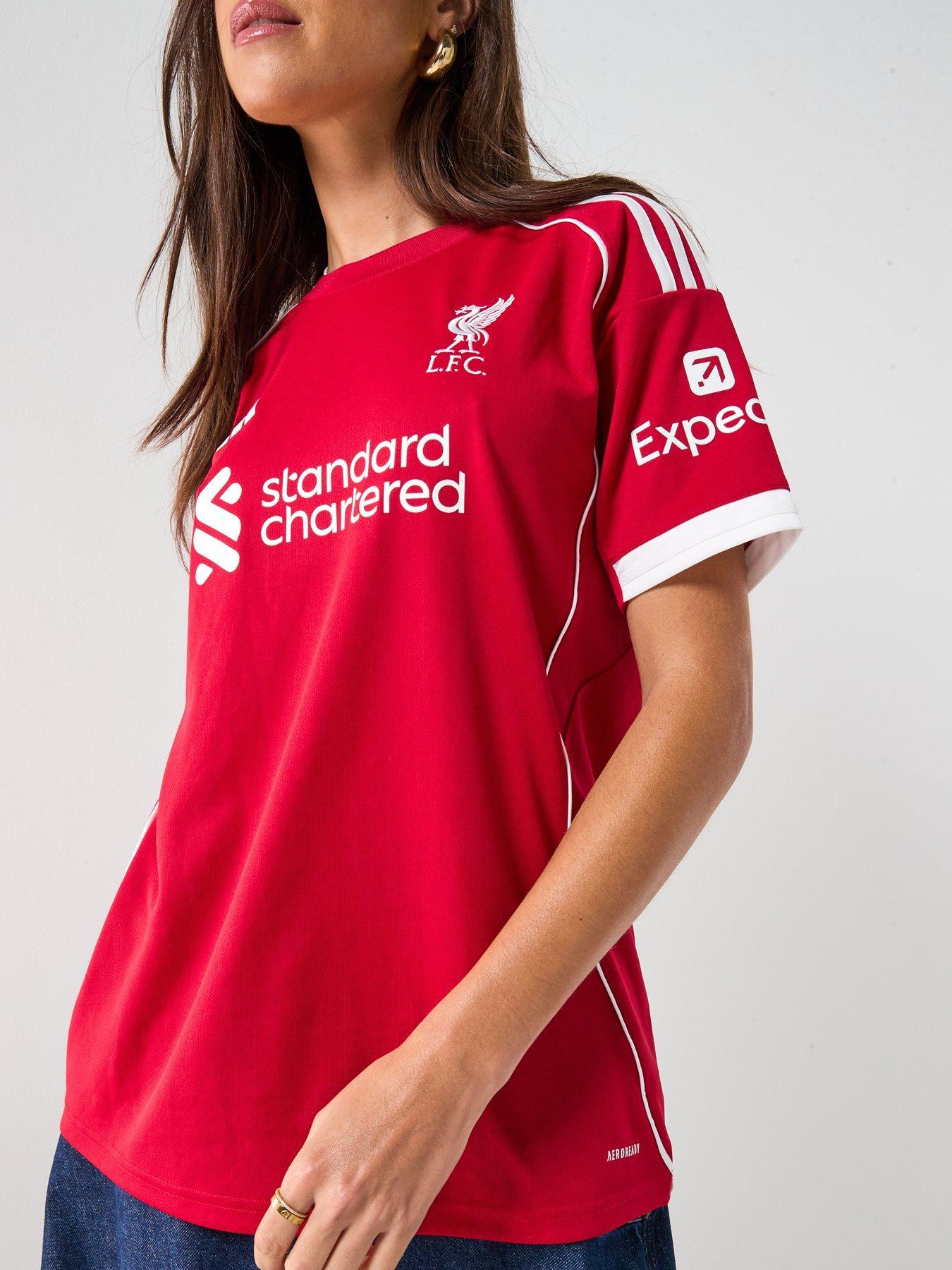 Image 4 of 5 of adidas Liverpool Women's 25/26 Home Stadium Replica Shirt -&nbsp;Red
