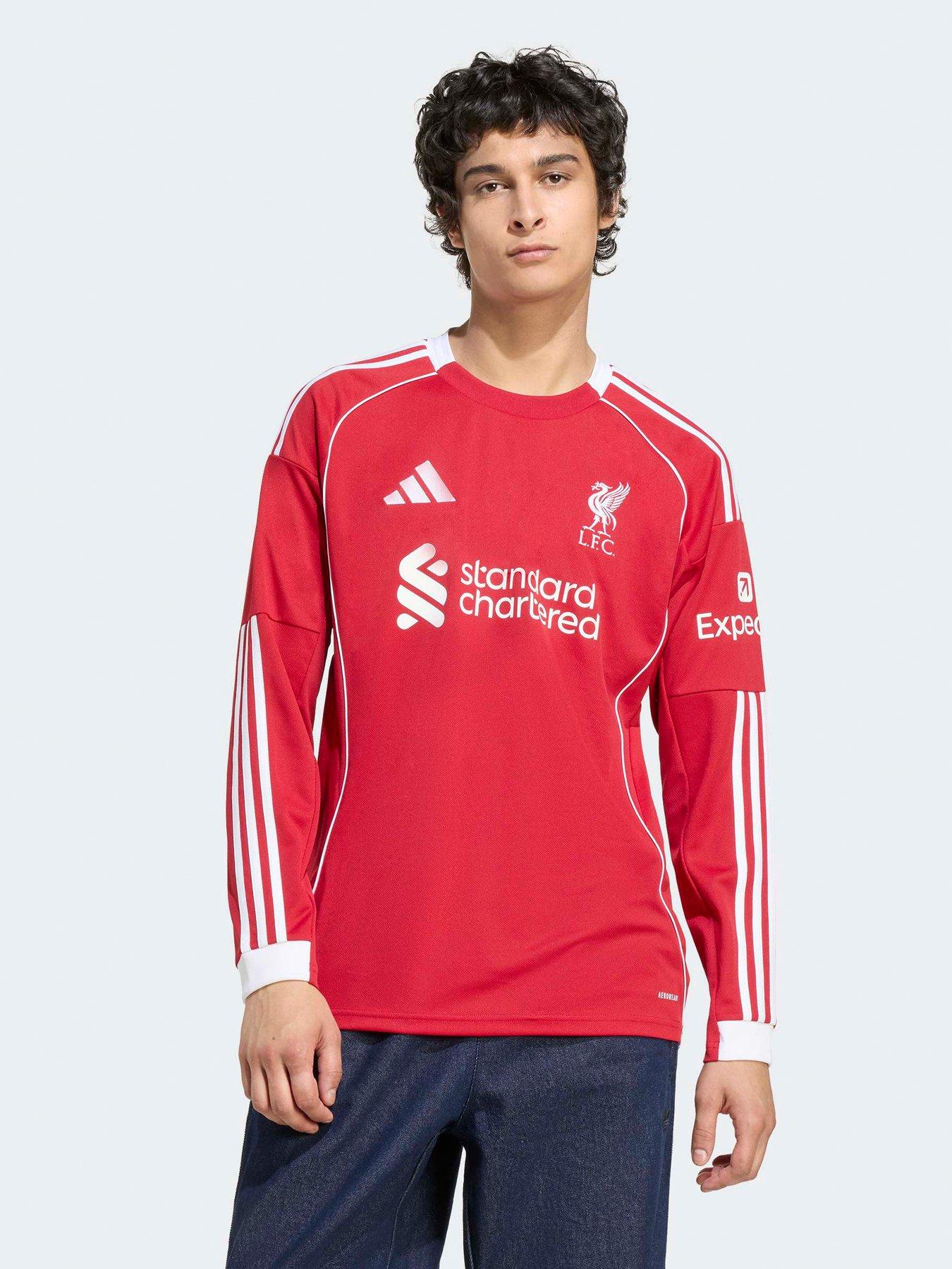 undefined Liverpool Men's 25/26 Home Long Sleeve Stadium Replica Shirt - Red