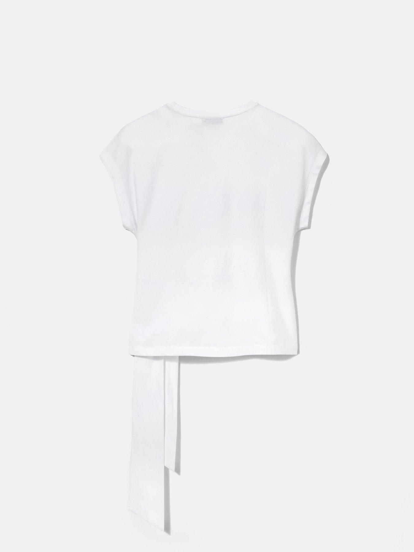  image of mint-velvet-ivory-tie-waist-t-shirt