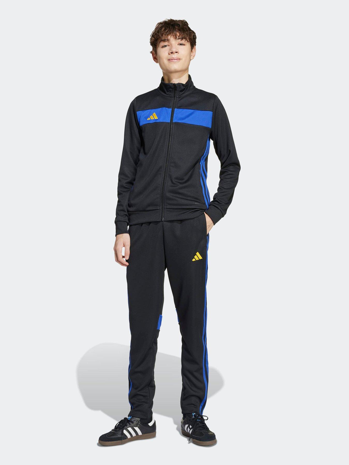 Image 1 of 6 of adidas Junior Tiro Essentials Tracksuit - Black