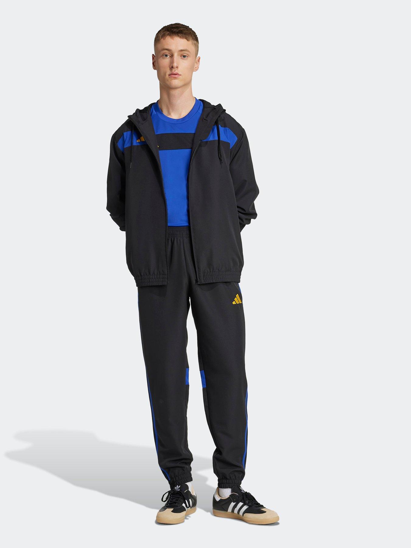 Image 3 of 6 of adidas Mens Tiro Essentials Woven Hoodie - Black