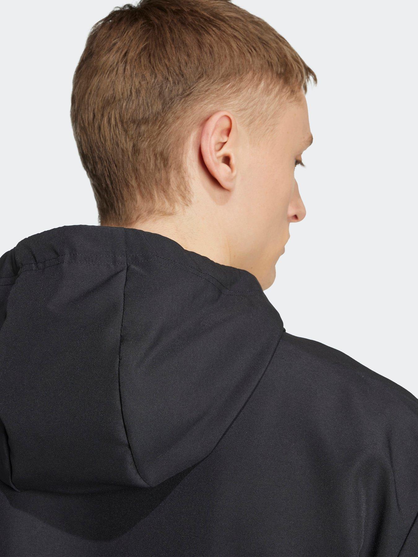 Image 6 of 6 of adidas Mens Tiro Essentials Woven Hoodie - Black