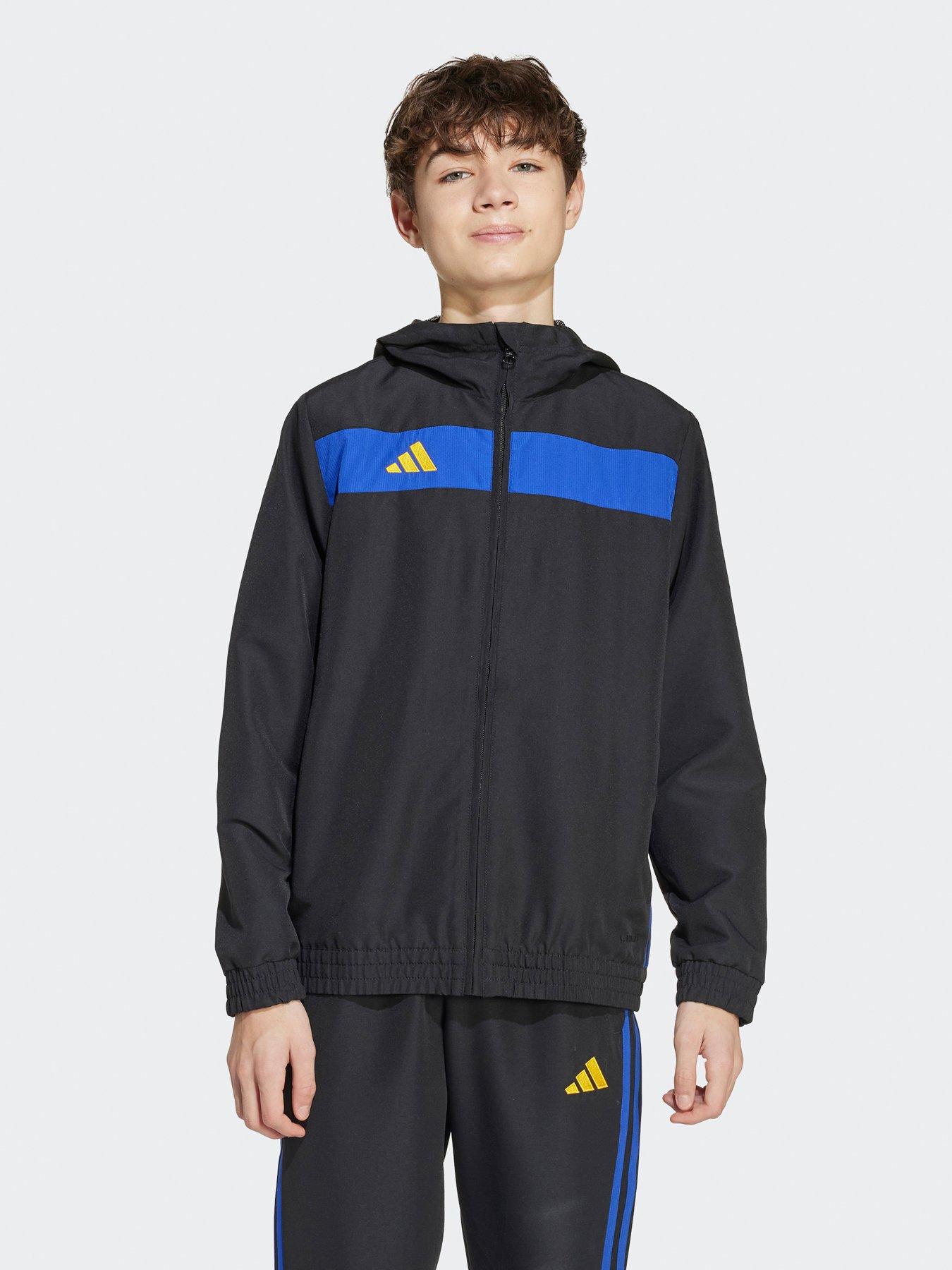 Image 2 of 4 of adidas Junior Tiro Essentials Woven Hoodie - Black