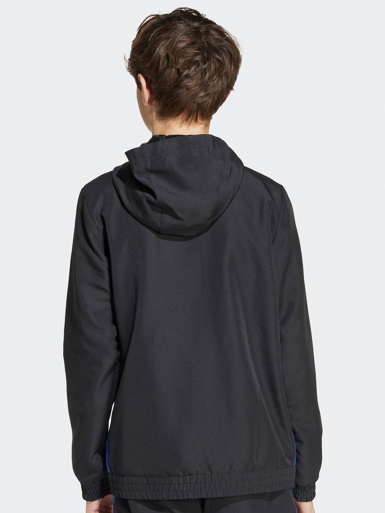Image 3 of 4 of adidas Junior Tiro Essentials Woven Hoodie - Black