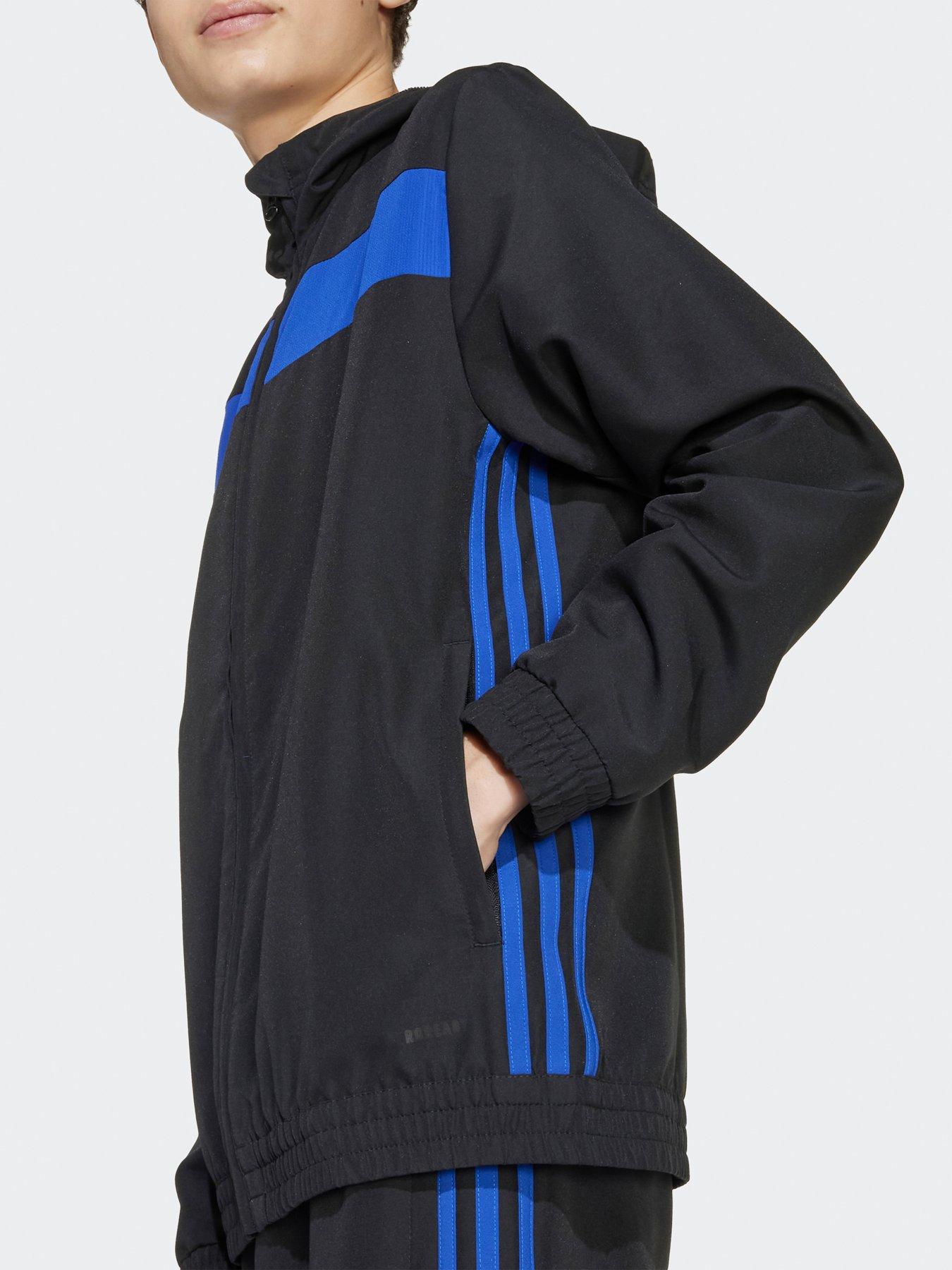 Image 4 of 4 of adidas Junior Tiro Essentials Woven Hoodie - Black