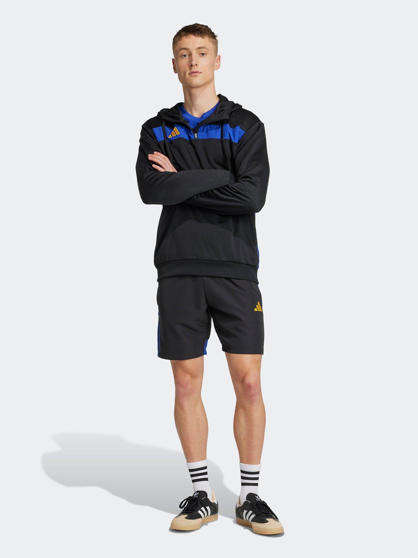  image of adidas-mens-tiro-essentials-woven-short-black