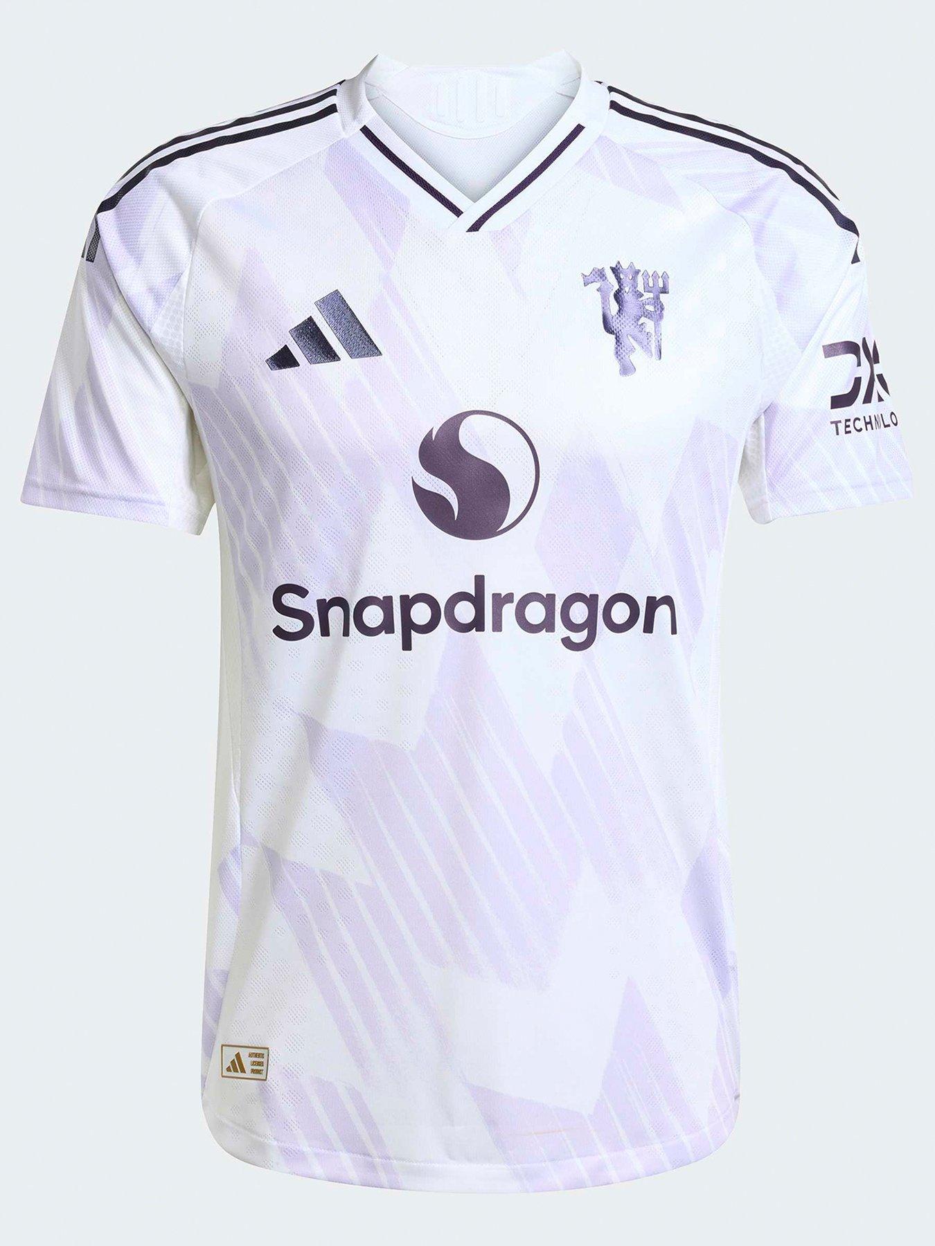 Image 1 of 3 of adidas Manchester United Mens Authentic 25/26 Away Replica Shirt - White