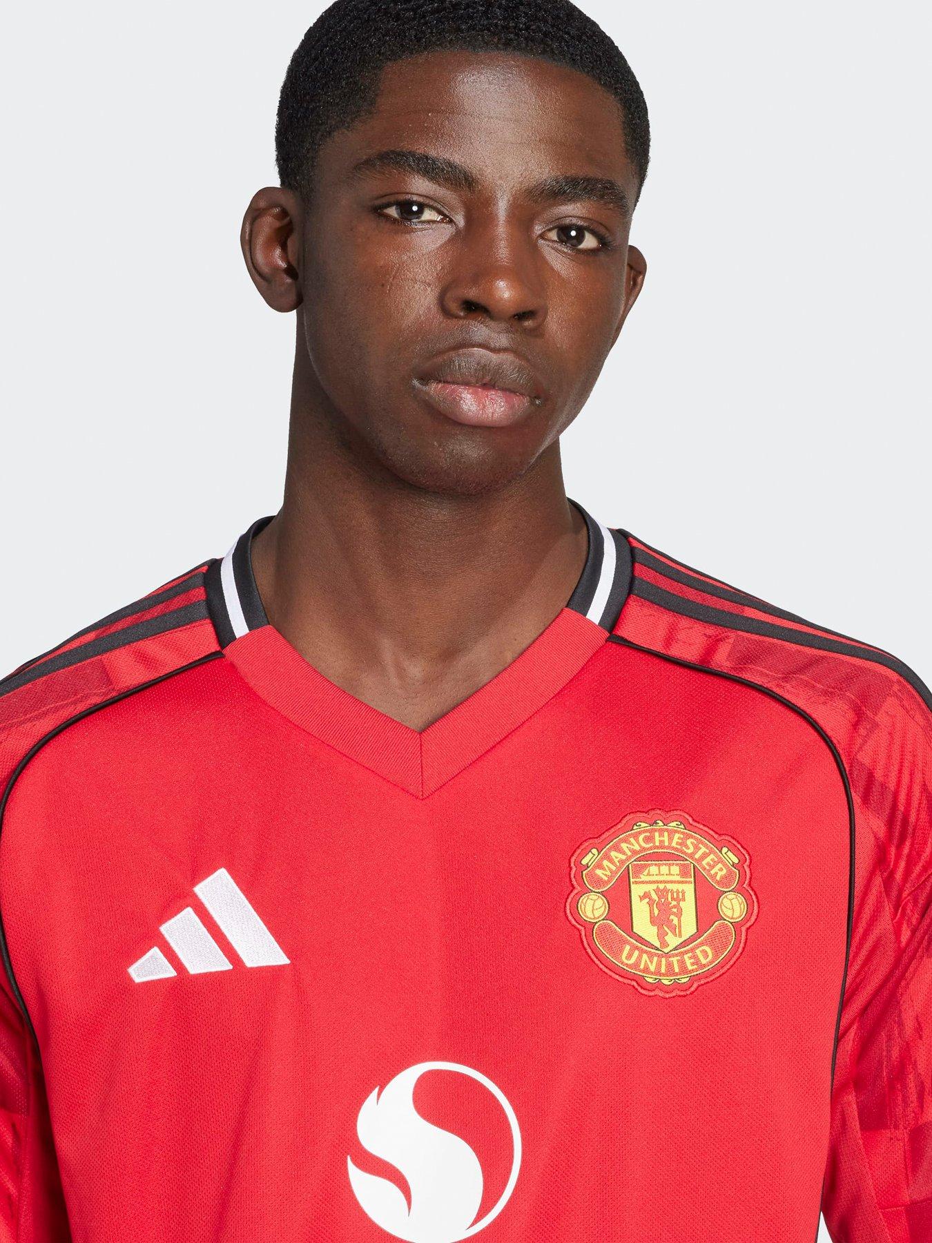  image of adidas-manchester-united-mens-2526-home-long-sleeve-stadium-replica-shirt-red