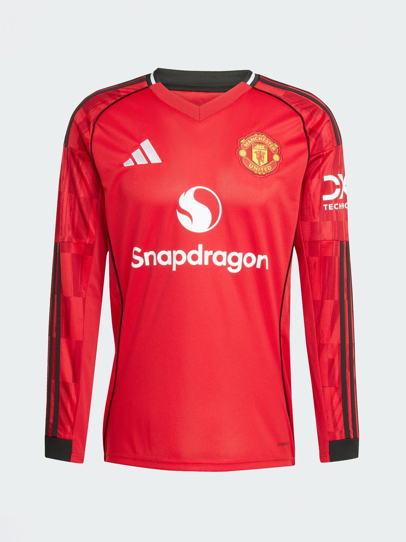  image of adidas-manchester-united-mens-2526-home-long-sleeve-stadium-replica-shirt-red