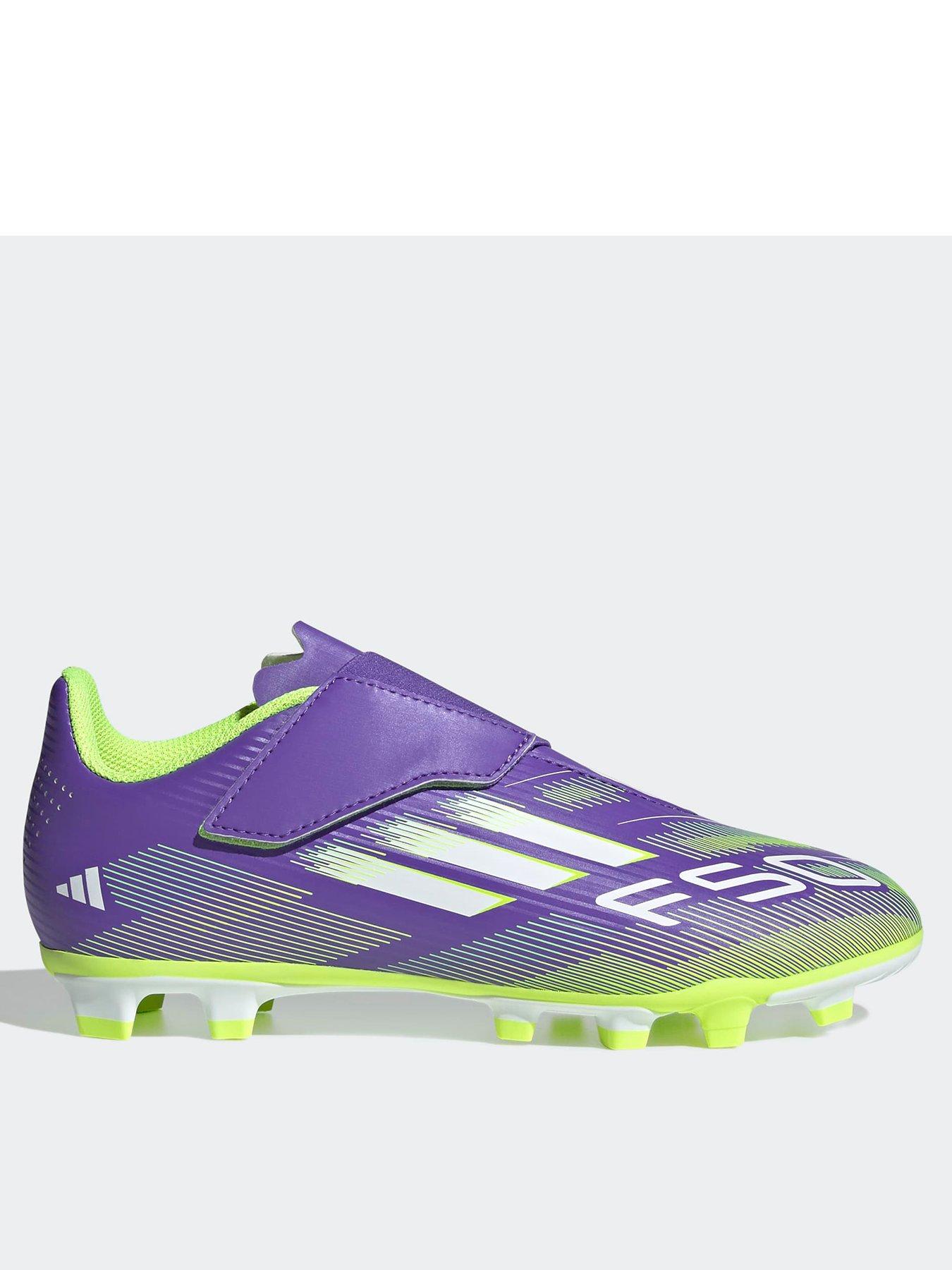 Image 1 of 6 of adidas Junior F50 Club Velcro Firm Ground Football Boots - Purple