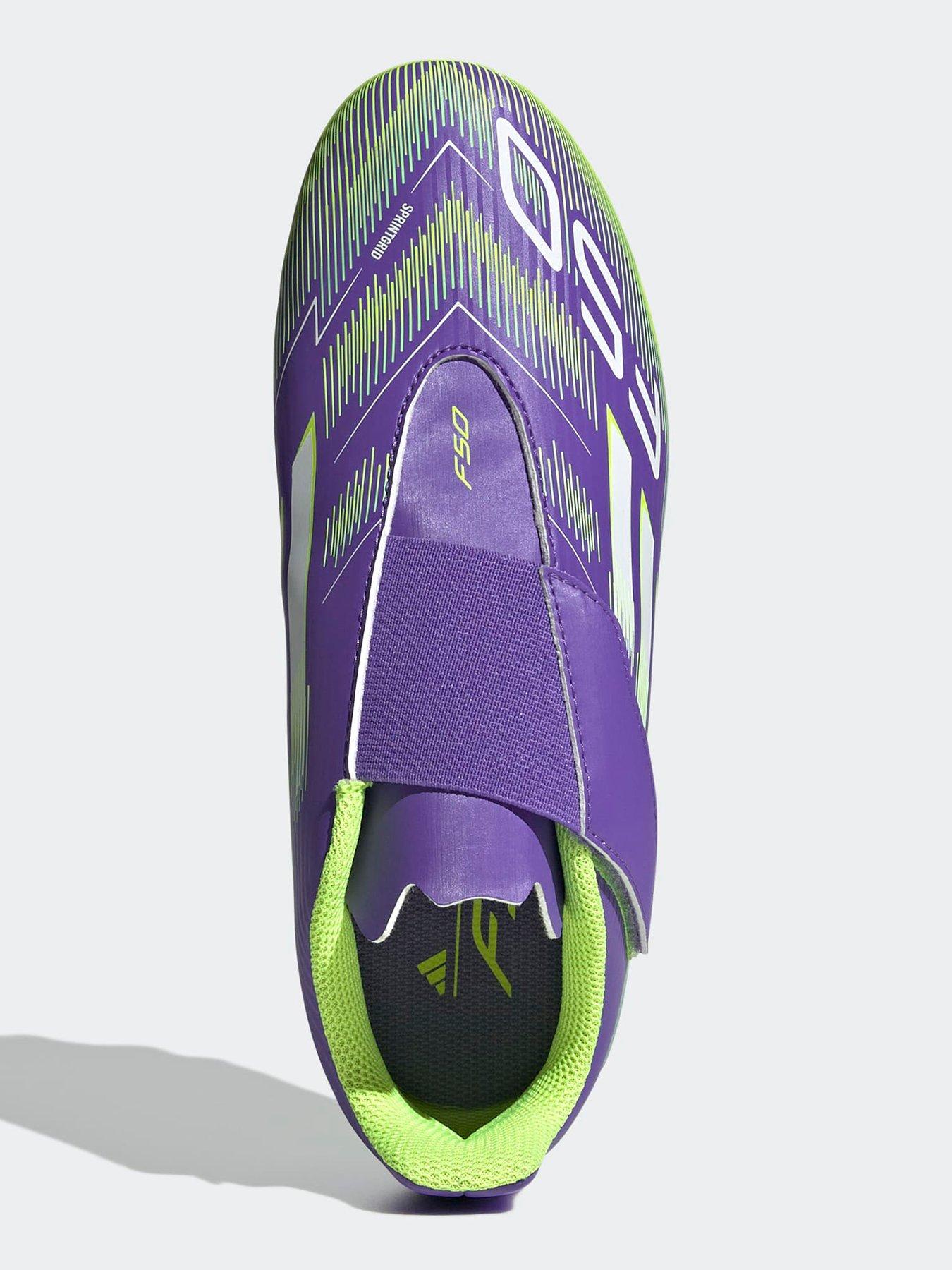 Image 4 of 6 of adidas Junior F50 Club Velcro Firm Ground Football Boots - Purple