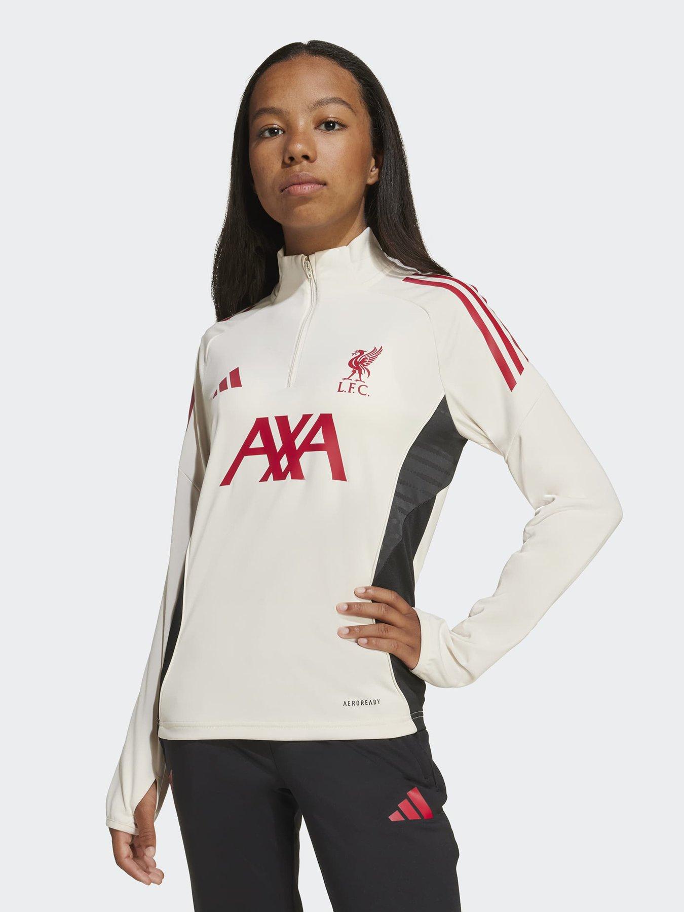 Image 2 of 4 of adidas Junior Liverpool Training Track Top - White