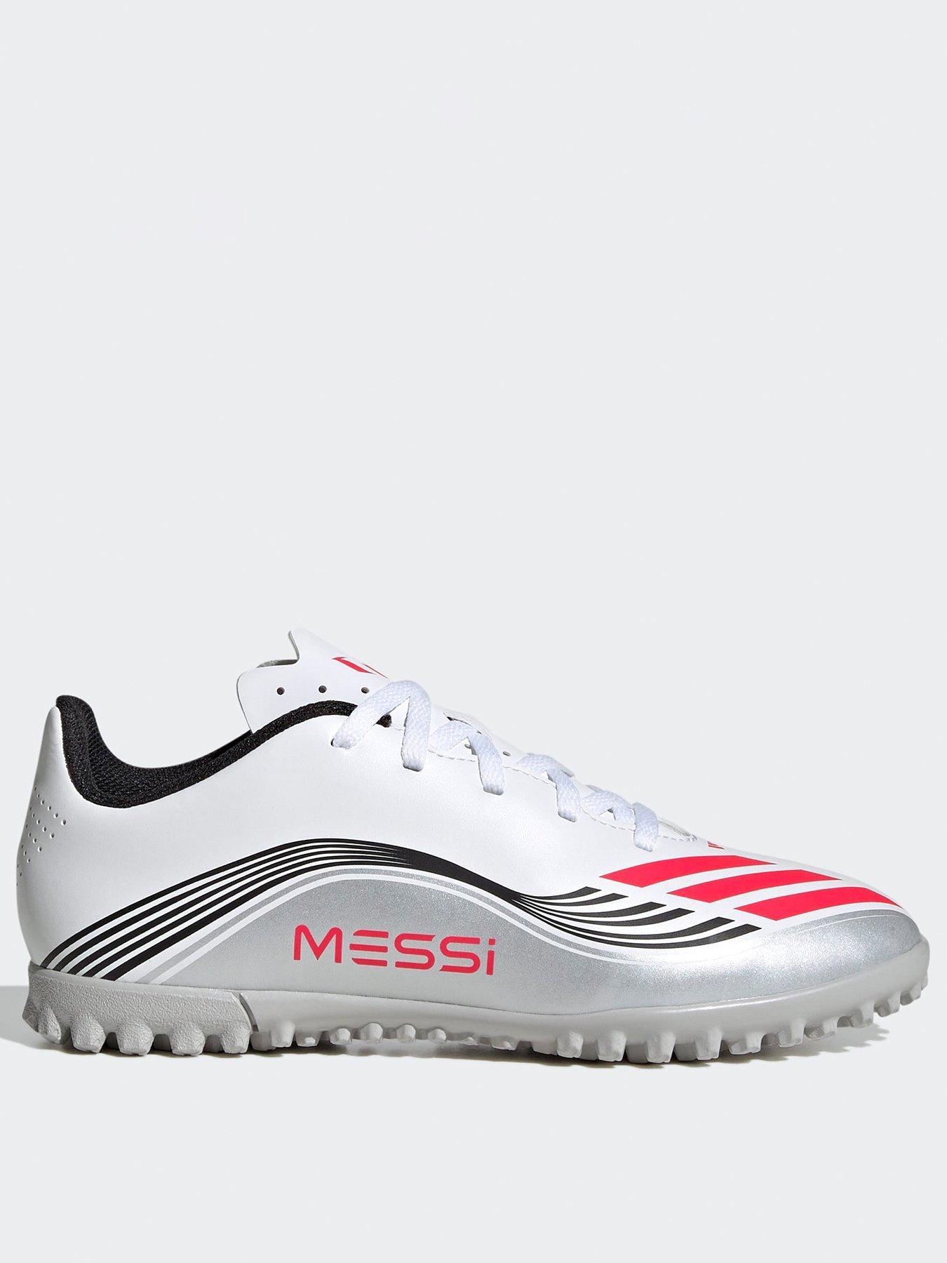 undefined Junior F50 Messi Club Astro Turf Football Boots - White
