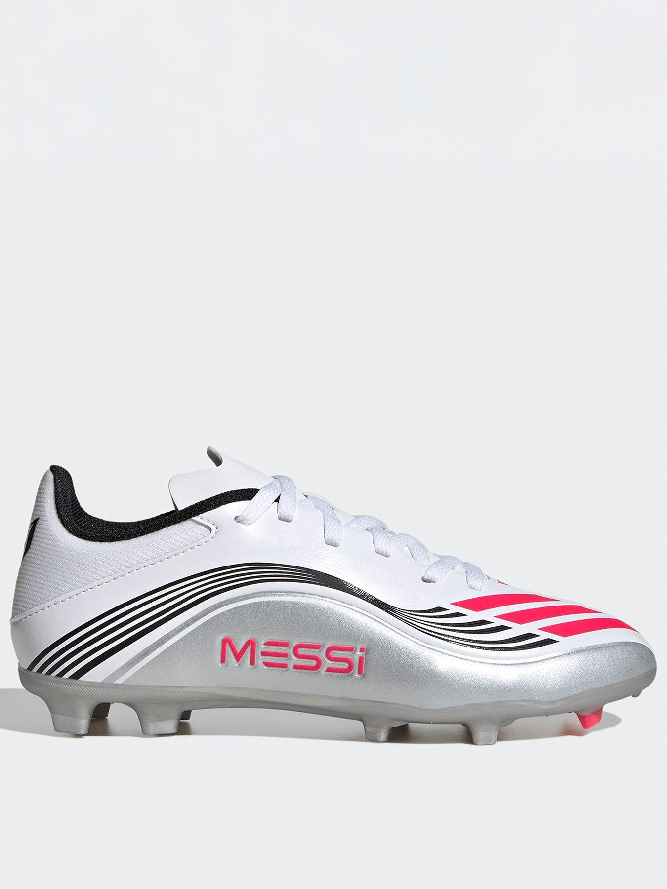 undefined Junior F50 Messi League Firm Ground Football Boots - White