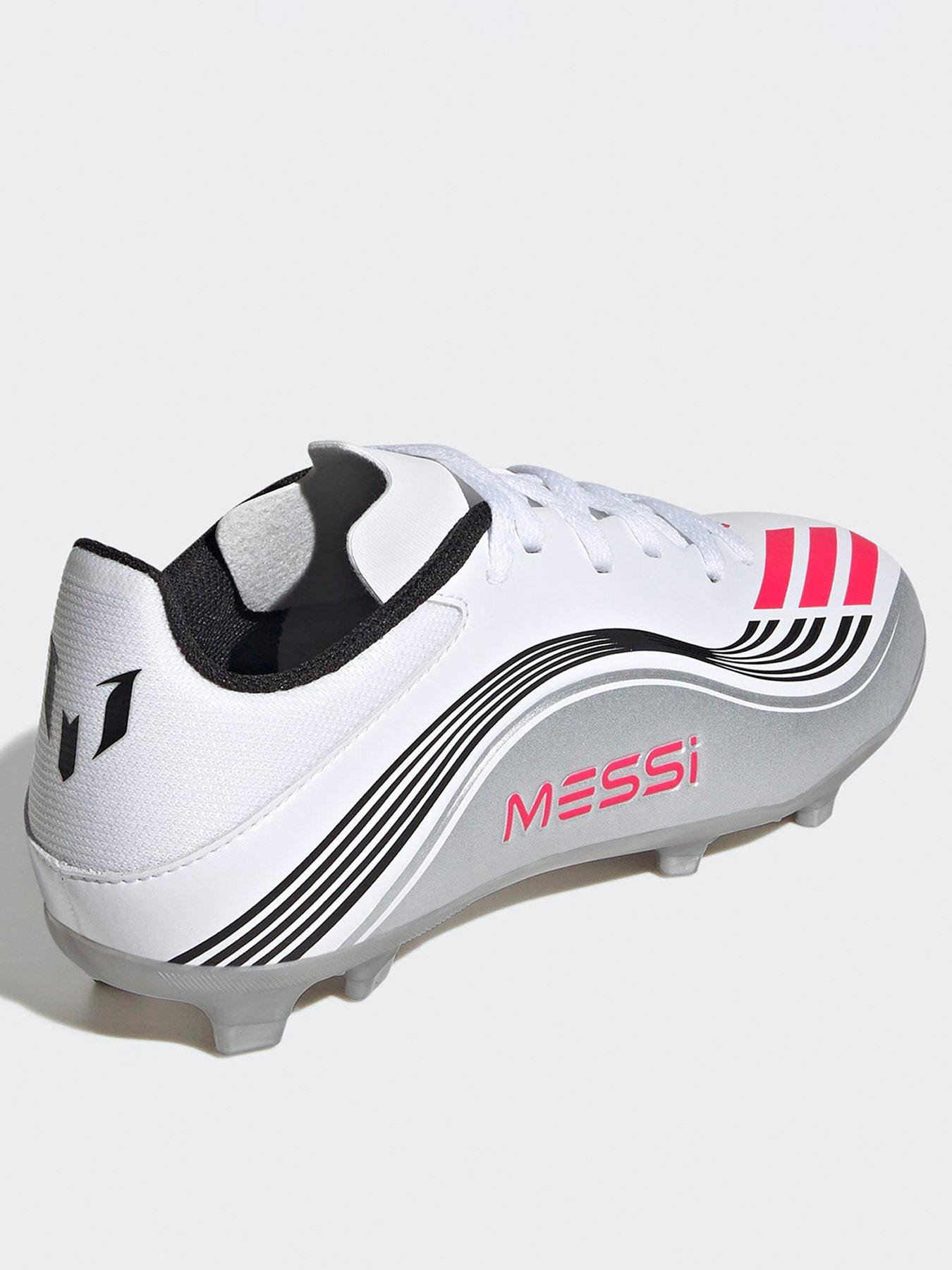Image 3 of 6 of adidas Junior F50 Messi League Firm Ground Football Boots - White