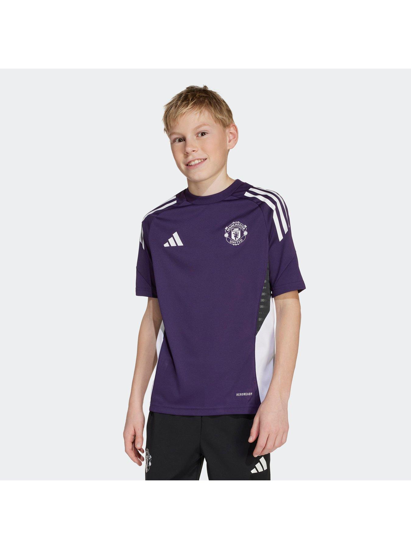 Image 3 of 6 of adidas Junior Manchester United Training Jersey - Purple