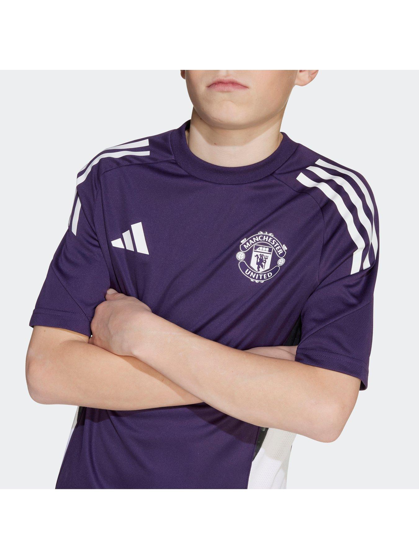 Image 5 of 6 of adidas Junior Manchester United Training Jersey - Purple